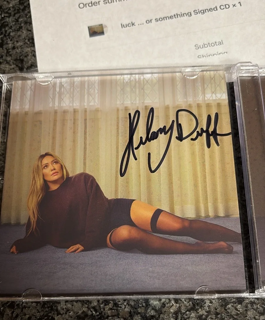 Signed Hilary Duff - Luck Or Something Autographed CD Signed Insert, изображение 2