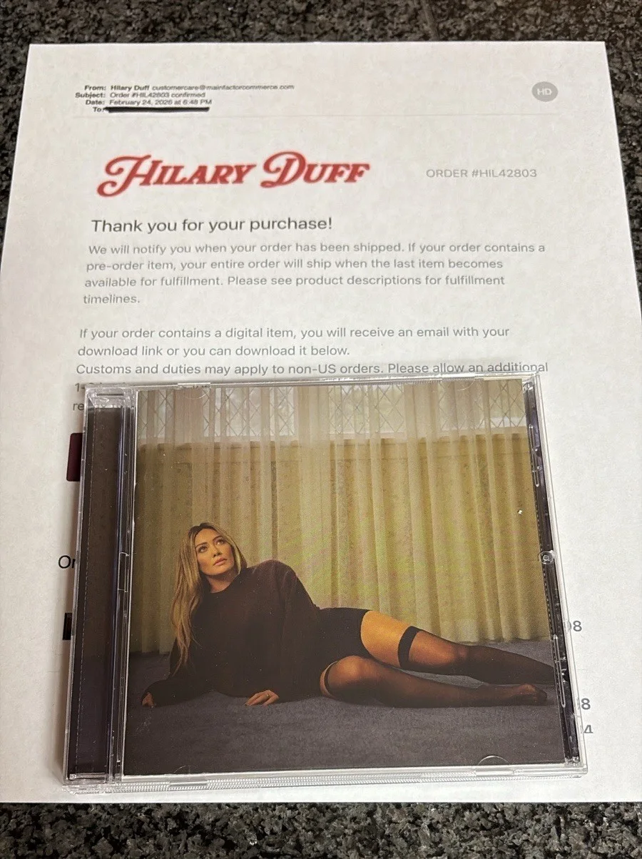 Signed Hilary Duff - Luck Or Something Autographed CD Signed Insert, изображение 4