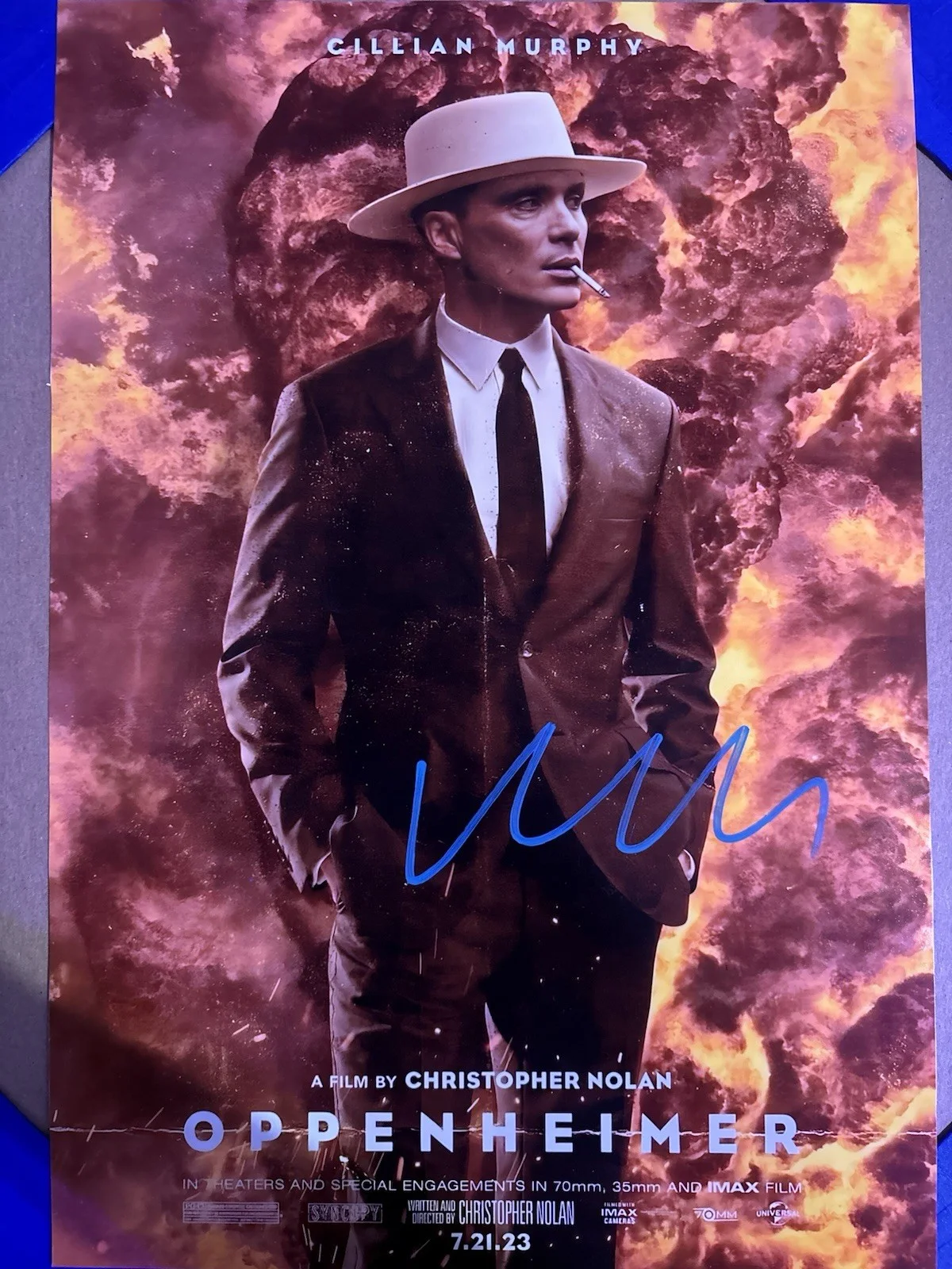 Cillian Murphy — Cillian Murphy Signed “Oppenheimer” Poster 11x12 W Video Proof, image 2
