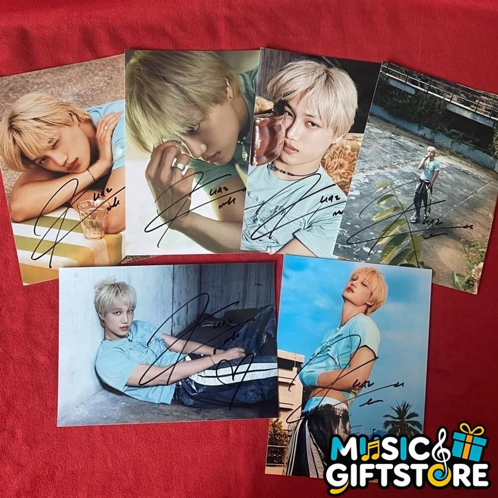 EXO KAI Autographed Signed Photo Autographs 4*6 K-POP Collection 2025C #MUGS, изображение 2
