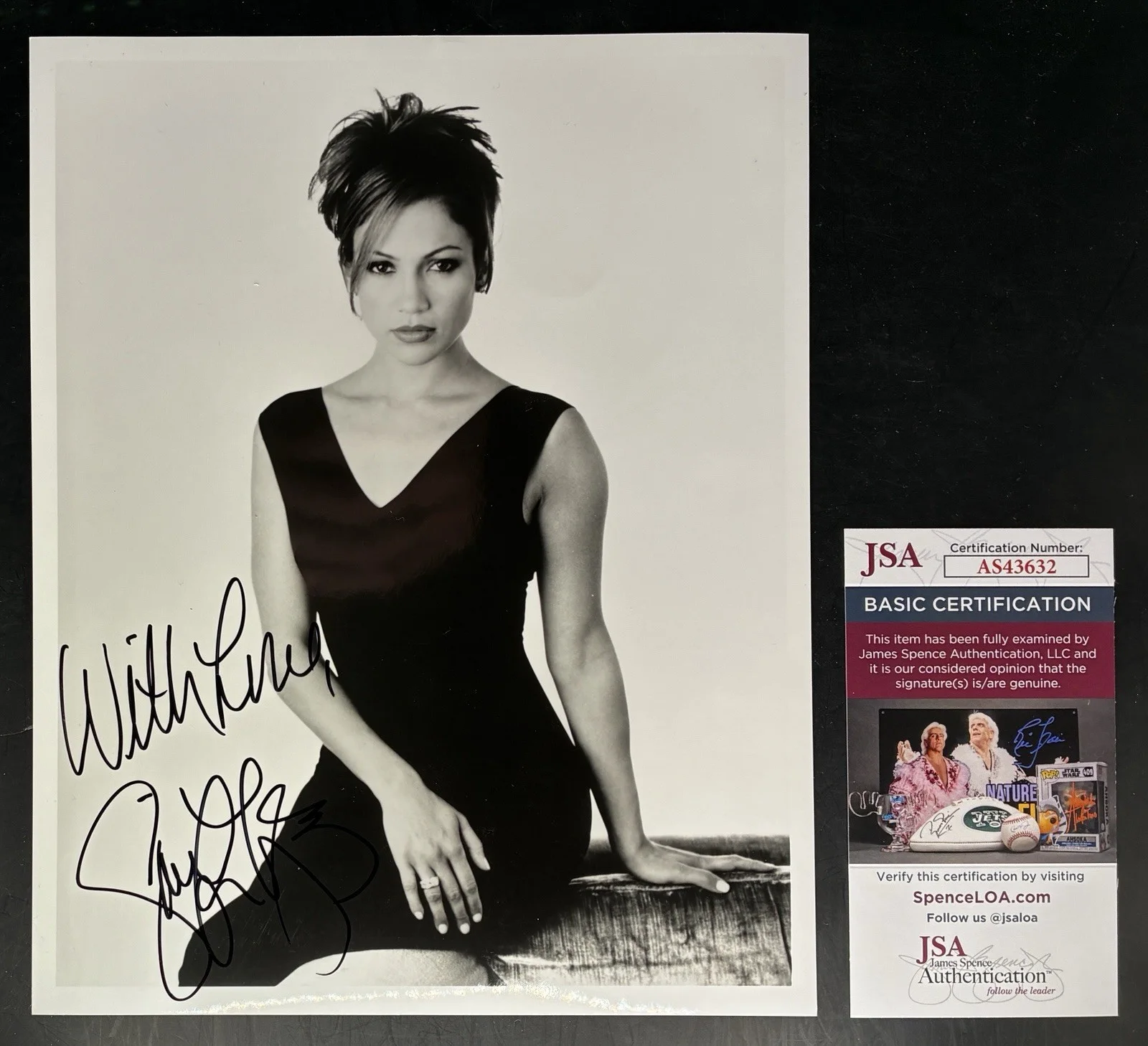 Jennifer Lopez — Jennifer Lopez 8x10 Early Signed JSA J LO Actress POP Music Legend SEXY RARE