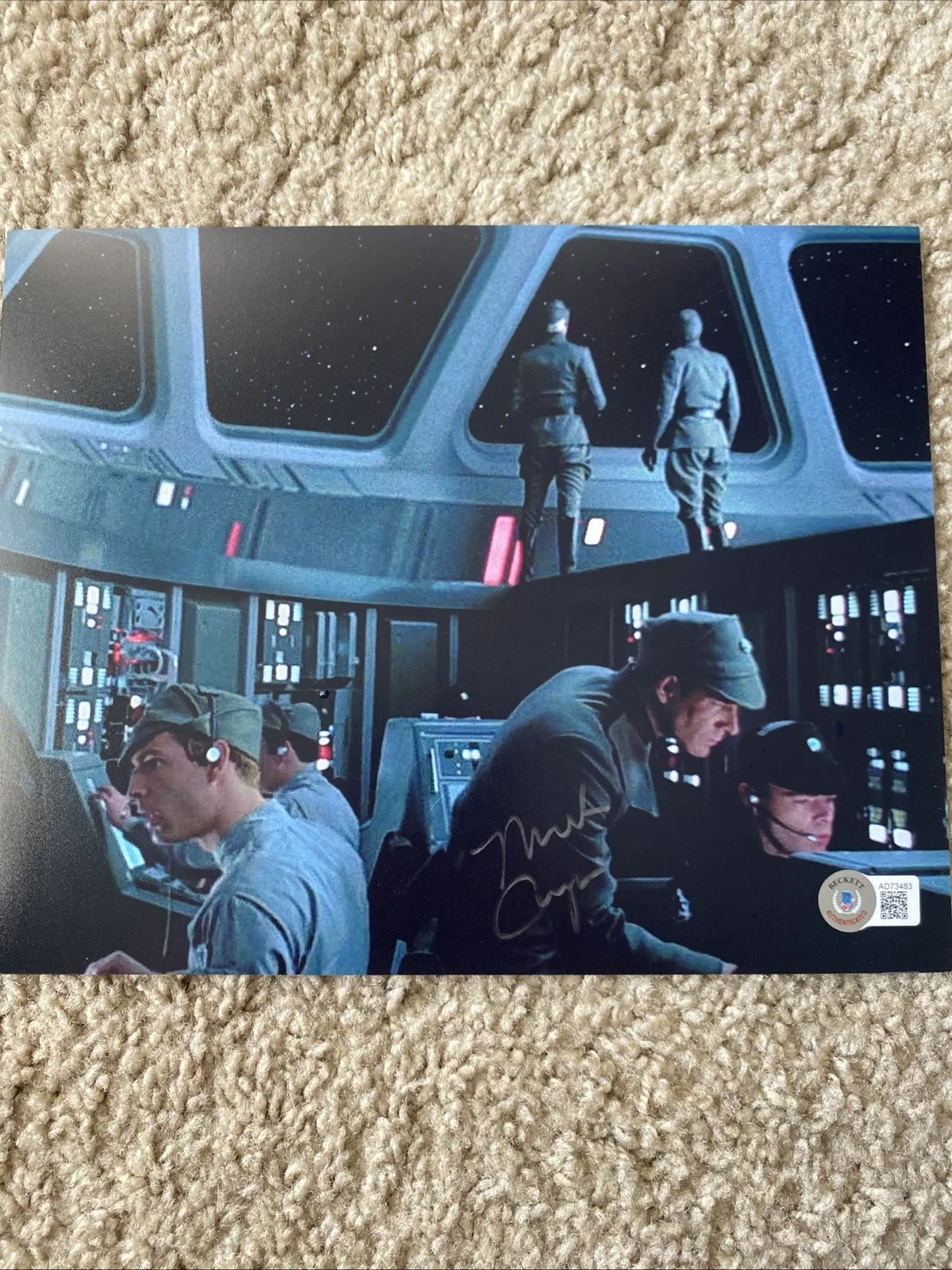 Mark Capri Star Wars The Empire Strikes Back Signed 8x10 Photo Beckett BAS, изображение 2