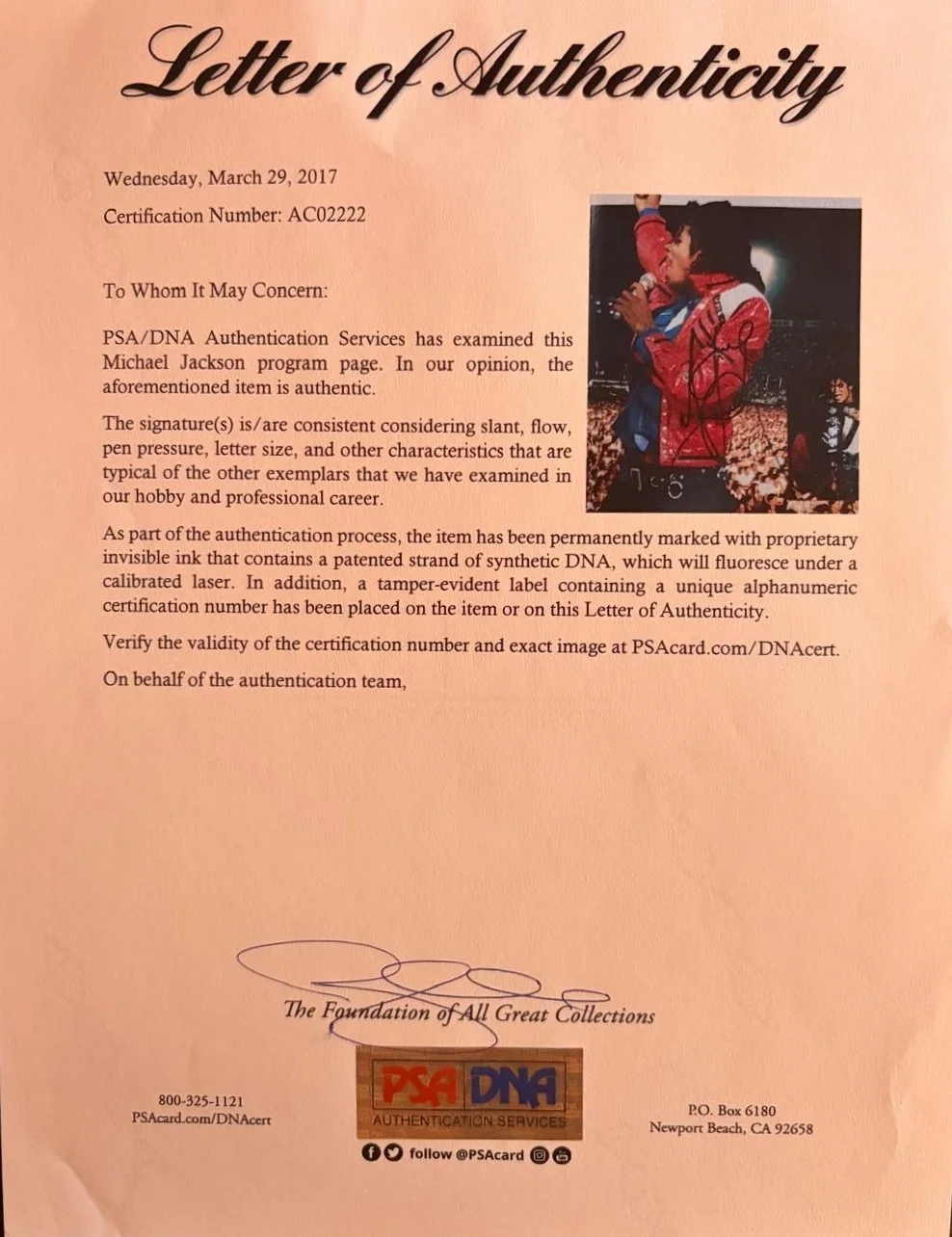 Michael Jackson — MICHAEL JACKSON SIGNED AUTOGRAPHED TOUR BOOK KING OF POP THRILLER BAD PSA LOA, изображение 5