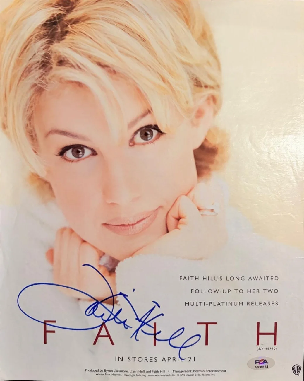 Faith Hill — FAITH HILL SIGNED AUTOGRAPHED 11X14 MAGAZINE PAGE COUNTRY MUSIC VINTAGE RARE PSA
