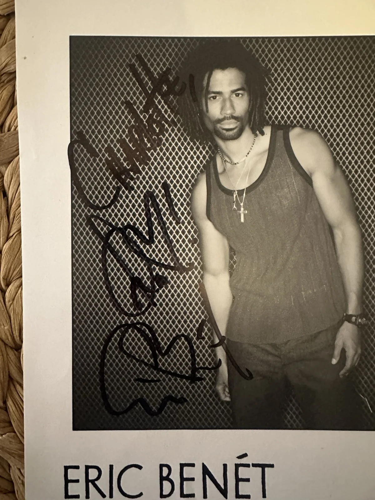 Eric Benet Autographed 8x10 Photo R&B Soul Warner Bros, изображение 2