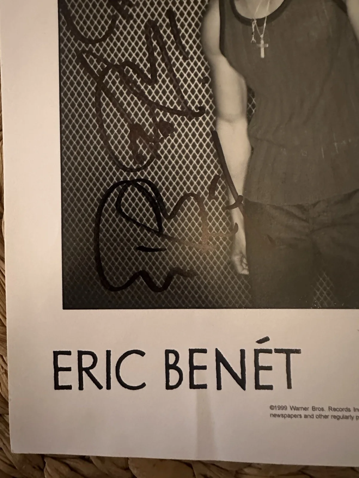 Eric Benet Autographed 8x10 Photo R&B Soul Warner Bros, изображение 3