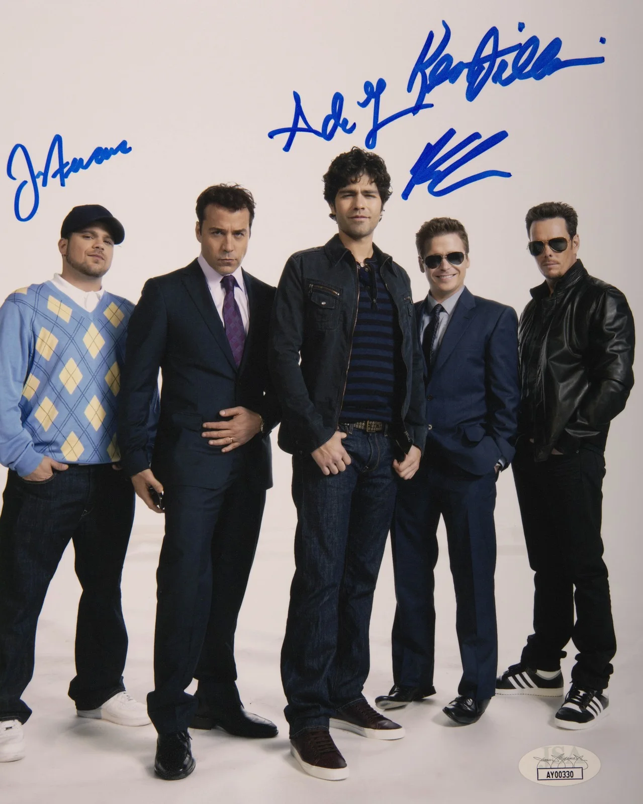 Adrian Grenier, Kevin Connolly, Jerry Ferrara, Kevin Dillon — Grenier, Connolly, Ferrara & Dillon Signed 8x10 Photo JSA COA Private Signing, image 2