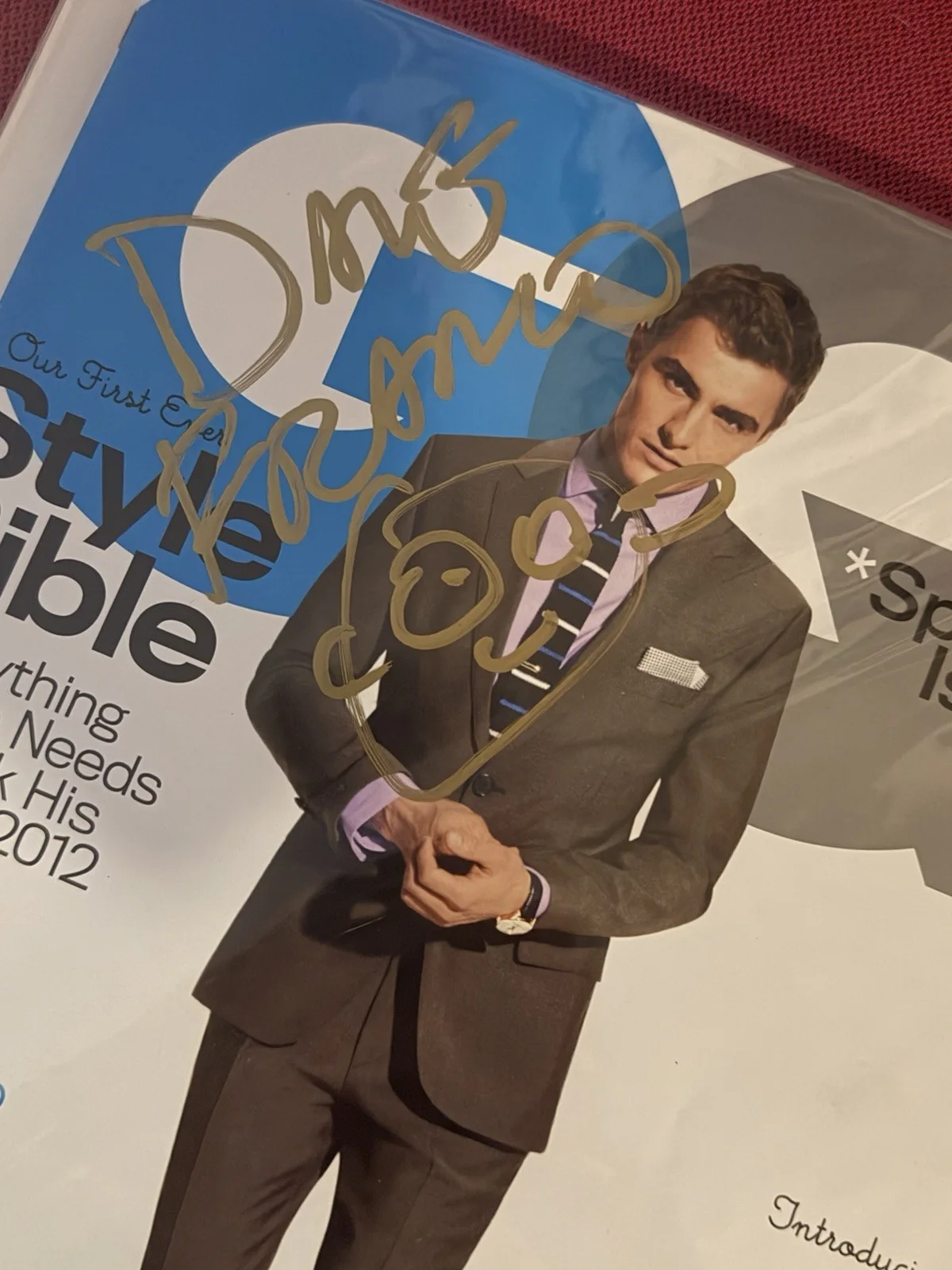 Dave Franco Signed 2012 GQ Magazine With Hand-Drawn Face Sketch JSA Coa Auto, image 2
