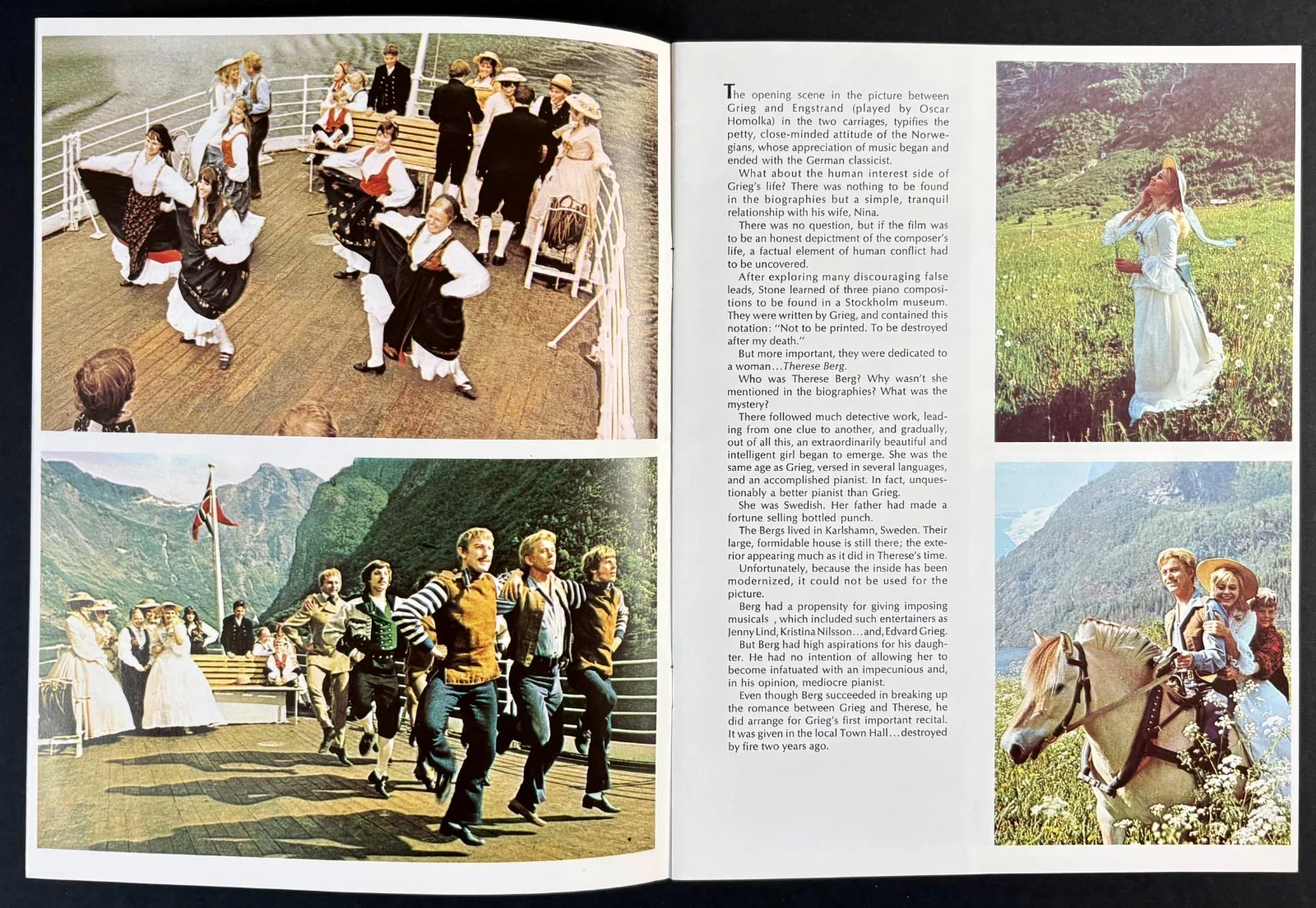 Song fo Norway ORIGINAL Royal Premiere Brochure Andrew L. Stone Grieg 1970, изображение 3