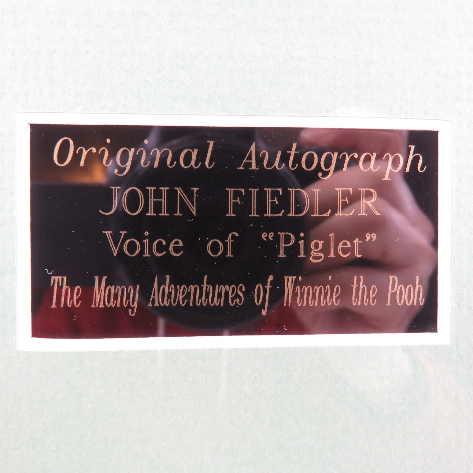 John Fiedler — John Fiedler Autographed Piglet Winnie the Pooh & Friends Framed Matted Photo, изображение 3