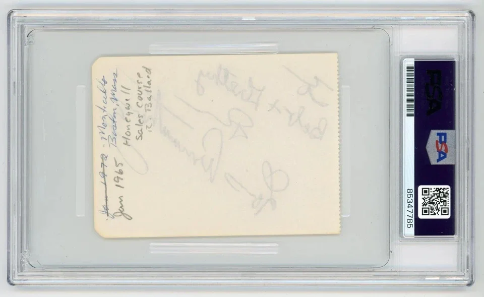1965 Louis Armstrong Signed Autographed Album Page PSA/DNA, изображение 2