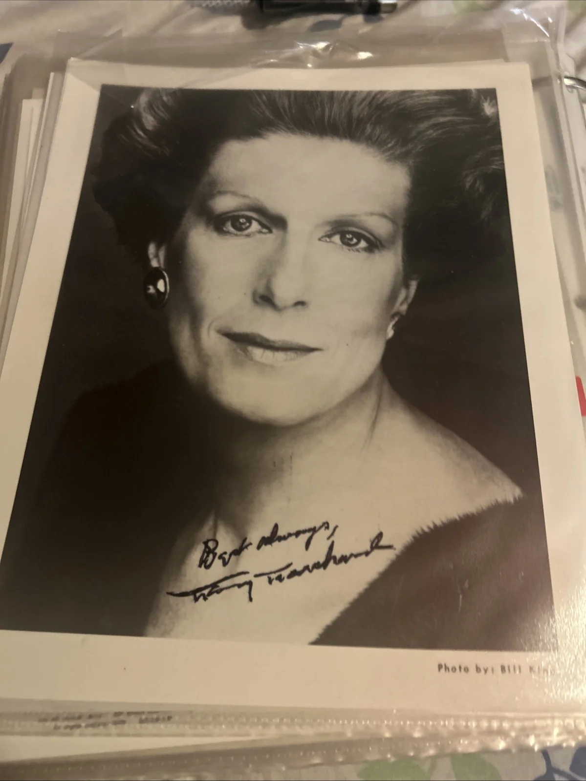 Nancy Marchand — Nancy Marchand Autographed 810 Black-And-White Photo Authentic, image 4