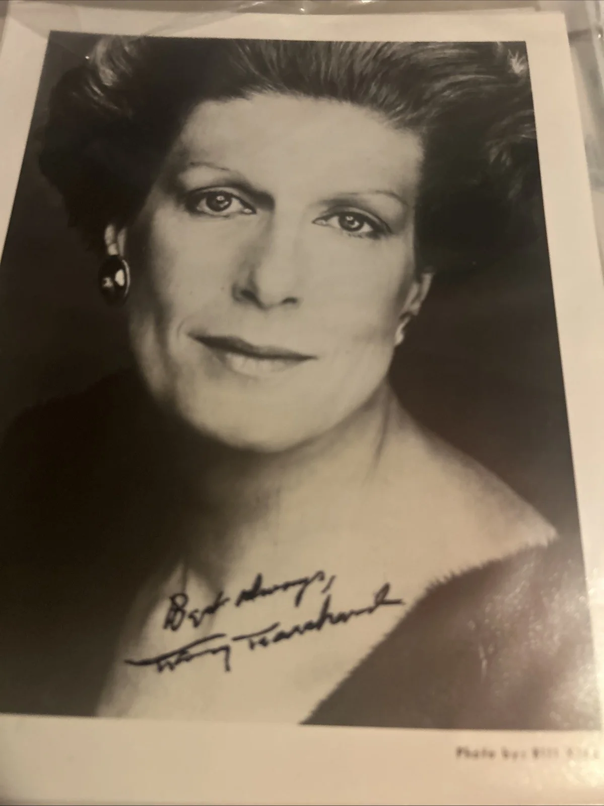 Nancy Marchand — Nancy Marchand Autographed 810 Black-And-White Photo Authentic, image 5