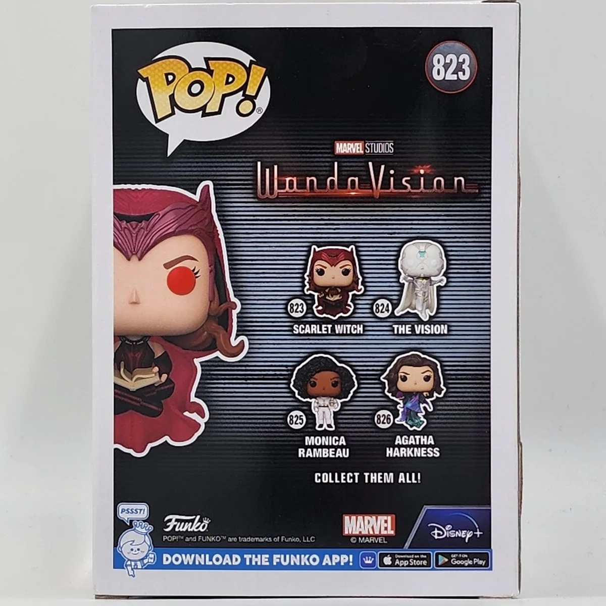 Elizabeth Olsen — Elizabeth Olsen Signed Glow-In-The-Dark Funko (823) w/ "Scarlet Witch", image 2