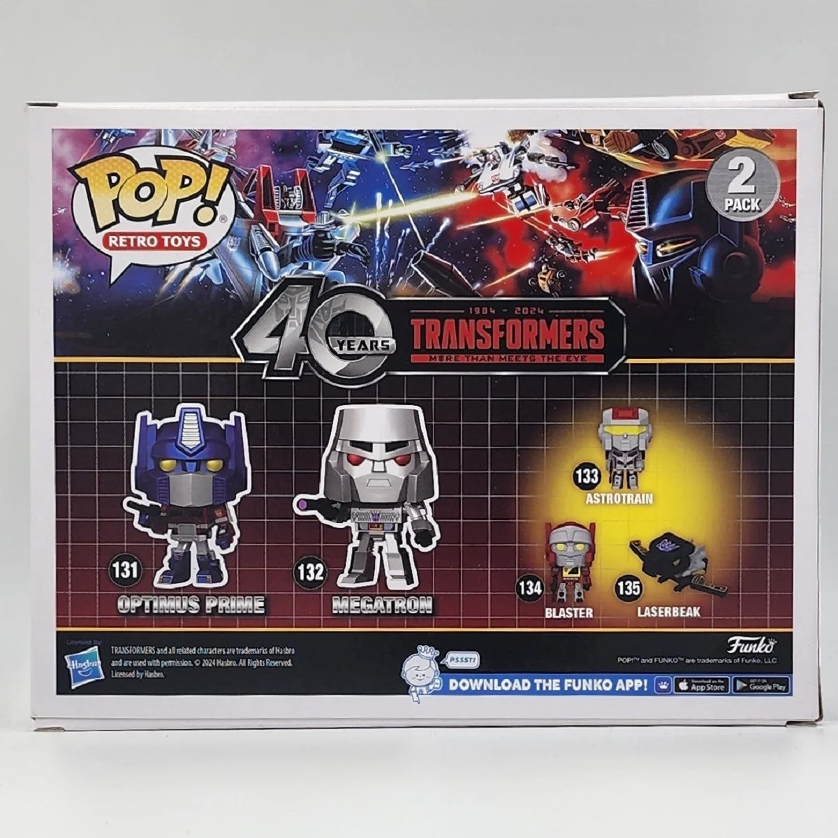 Frank Welker, Peter Cullen — Peter Cullen and Frank Welker Signed Transformers Funko Two-Pack, image 2