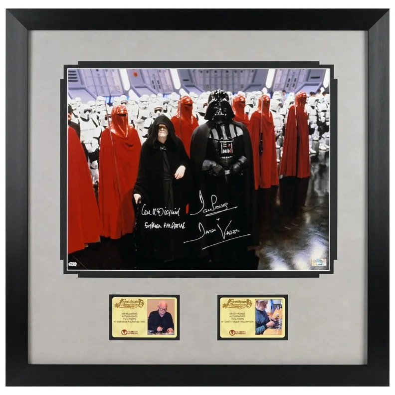 David Prowse, Ian McDiarmid — David Prowse, Ian McDiarmid Autographed Darth Vader Palpatine 11x14 Framed Photo