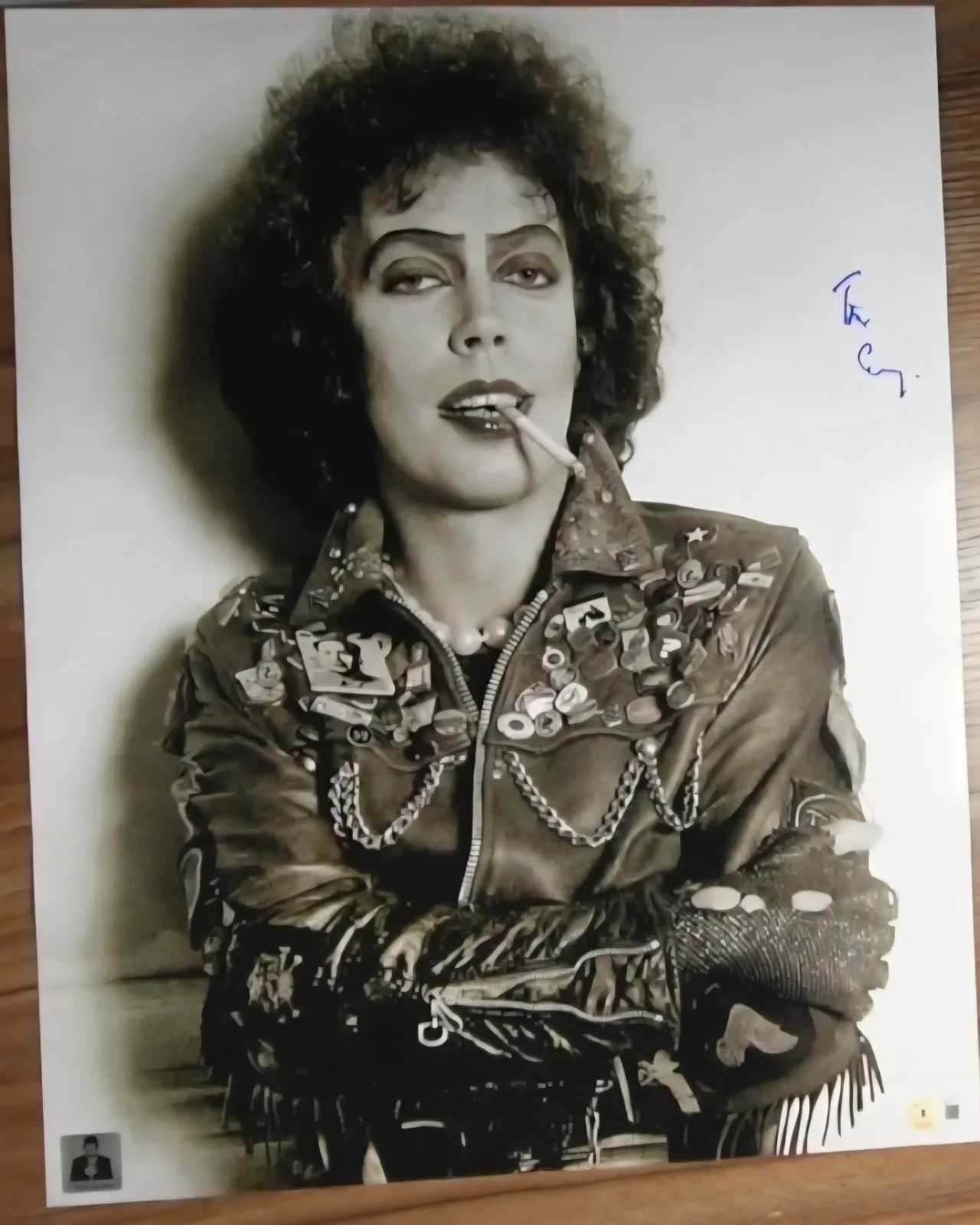 Tim Curry — Tim Curry Signed Autographed 16x20 Rocky Horror Picture Show Beckett & Curry COA