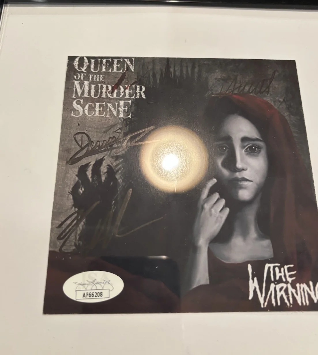 THE WARNING SIGNED QUEEN OF THE MURDER SCENE PHOTO JSA COA Autograph band, изображение 4