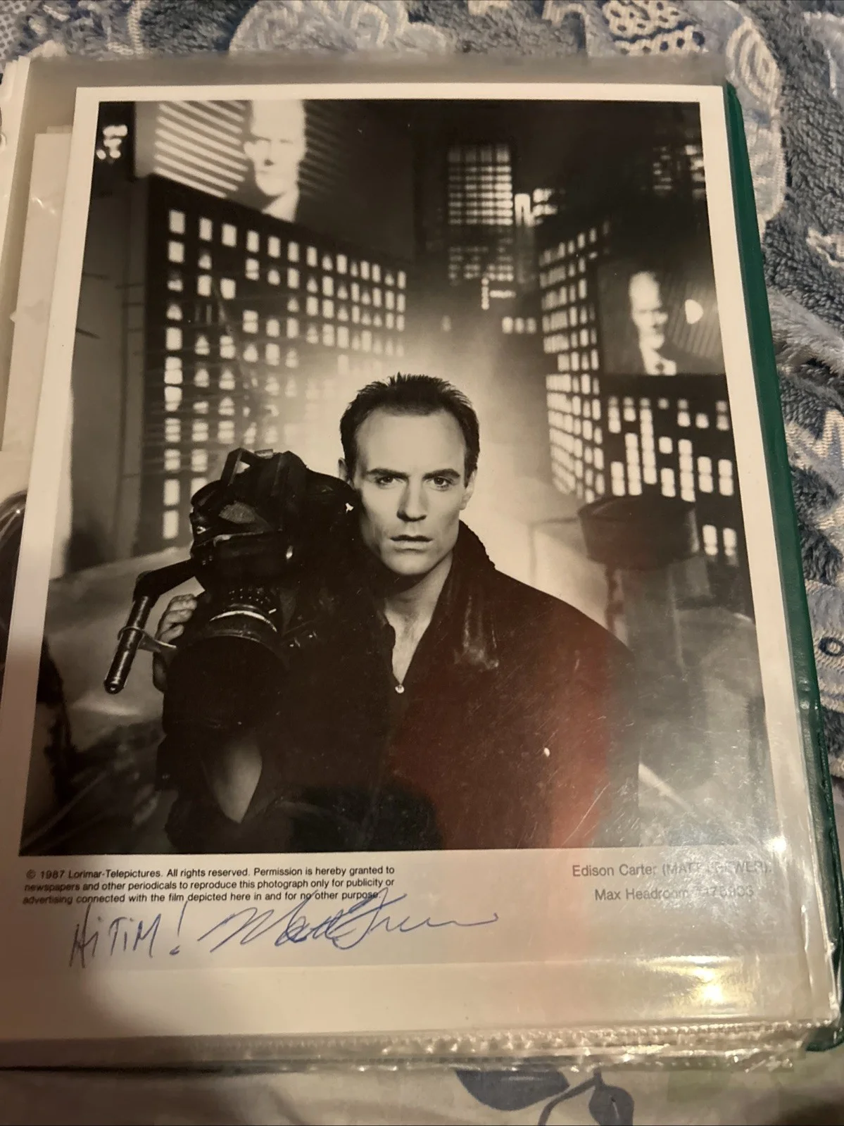 Matt Frewer — Matt Frewer Autograph Photo Black-And-White, изображение 2