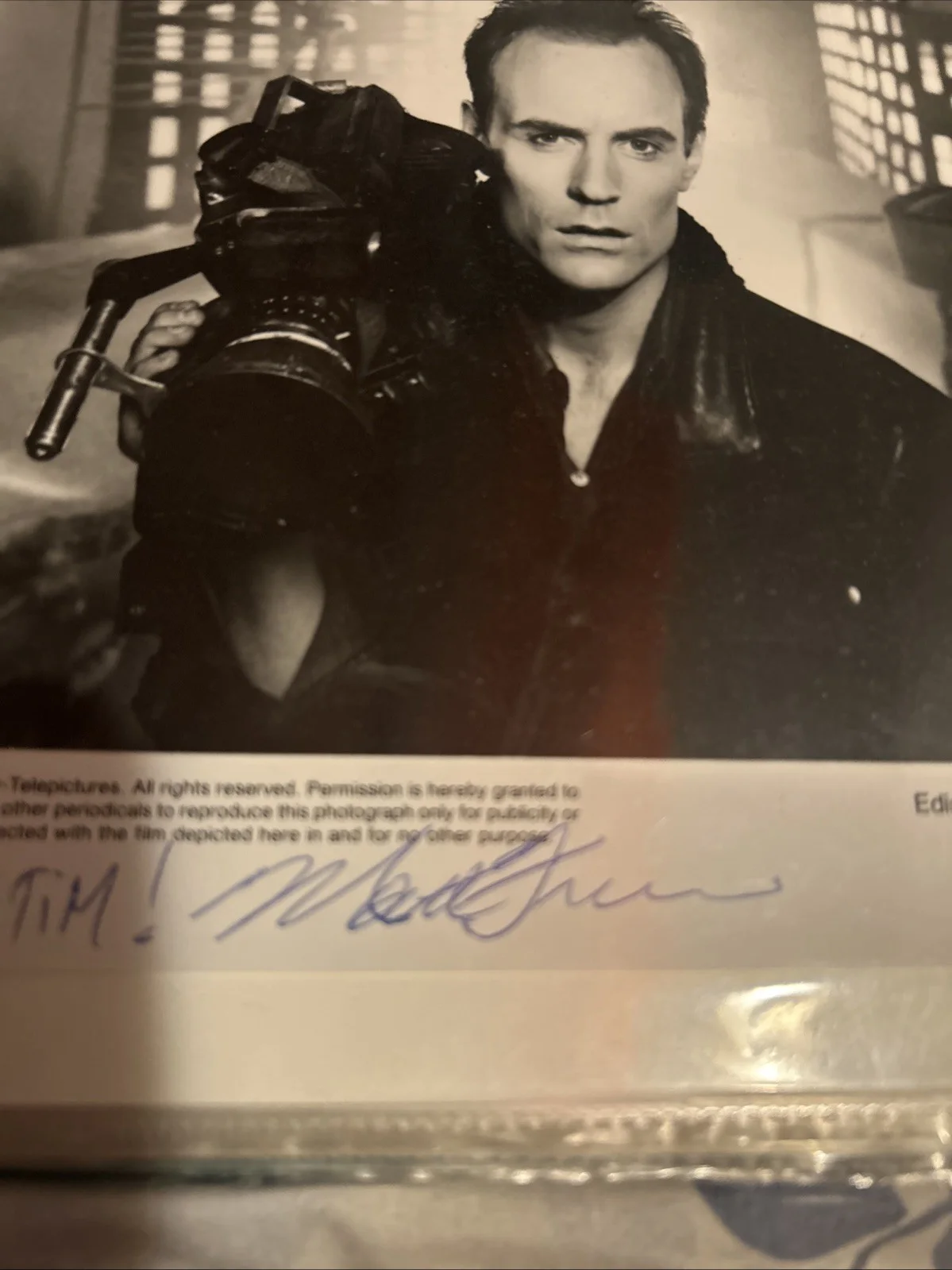 Matt Frewer — Matt Frewer Autograph Photo Black-And-White, изображение 3
