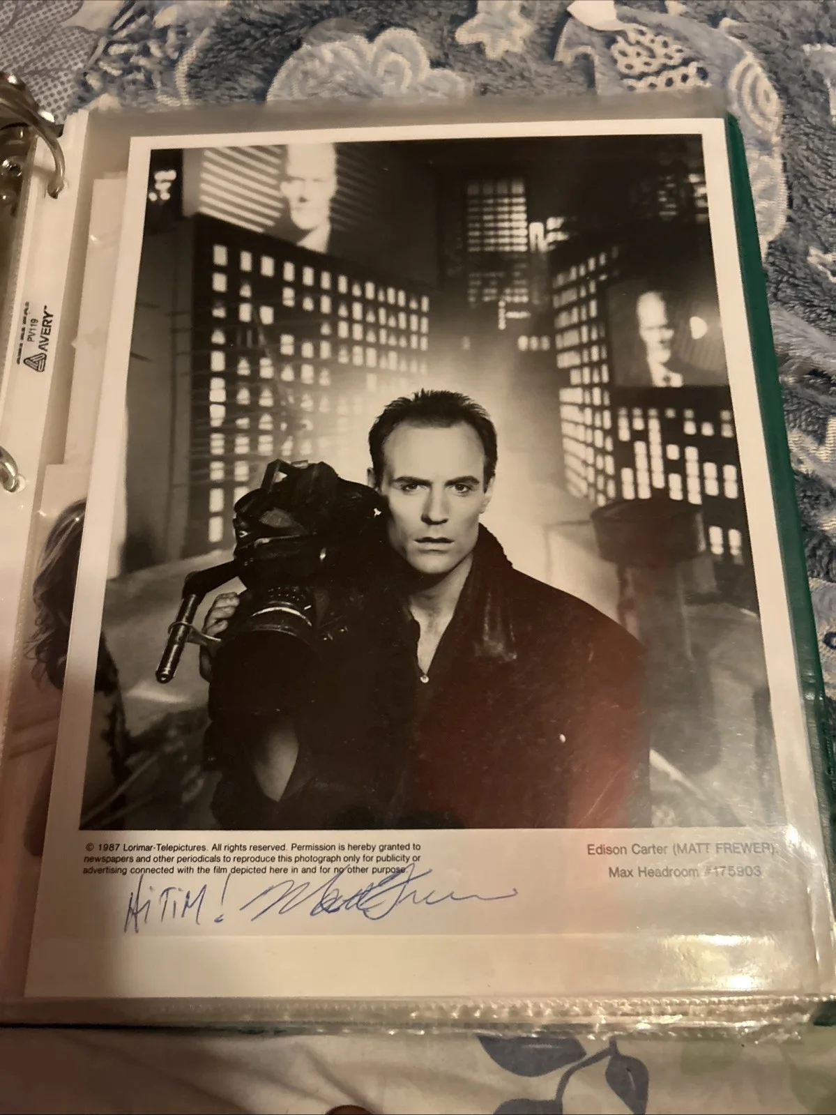Matt Frewer — Matt Frewer Autograph Photo Black-And-White, изображение 5