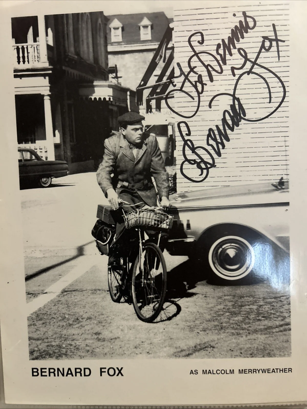 Bernard Fox — Bernard Fox 8 X 10 Black-And-White Color Photo Autograph Authentic, image 2