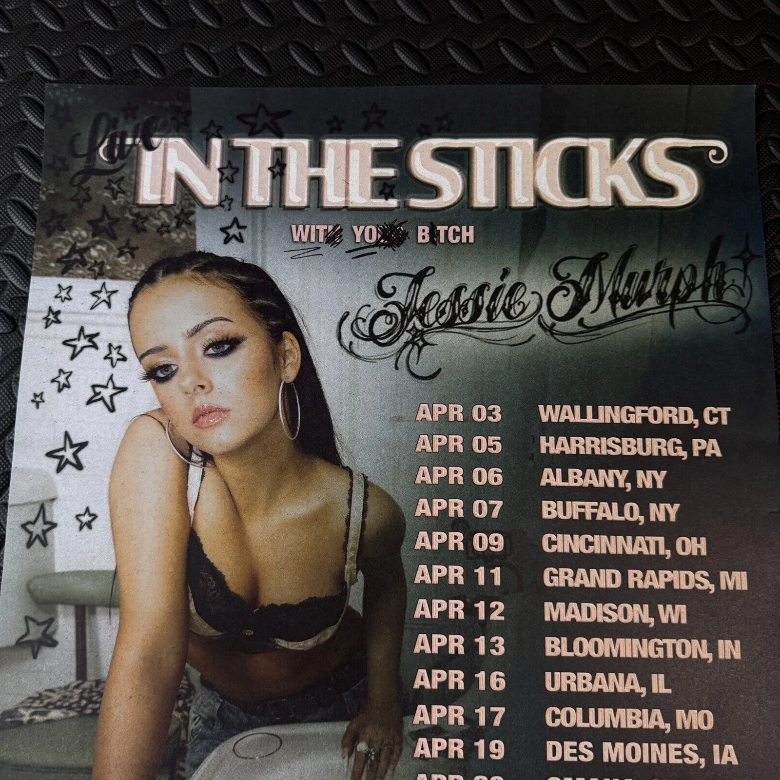 Jessie Murph Poster VIP Merch In The Sticks Tour Concert Official Tulsa 2024, изображение 2