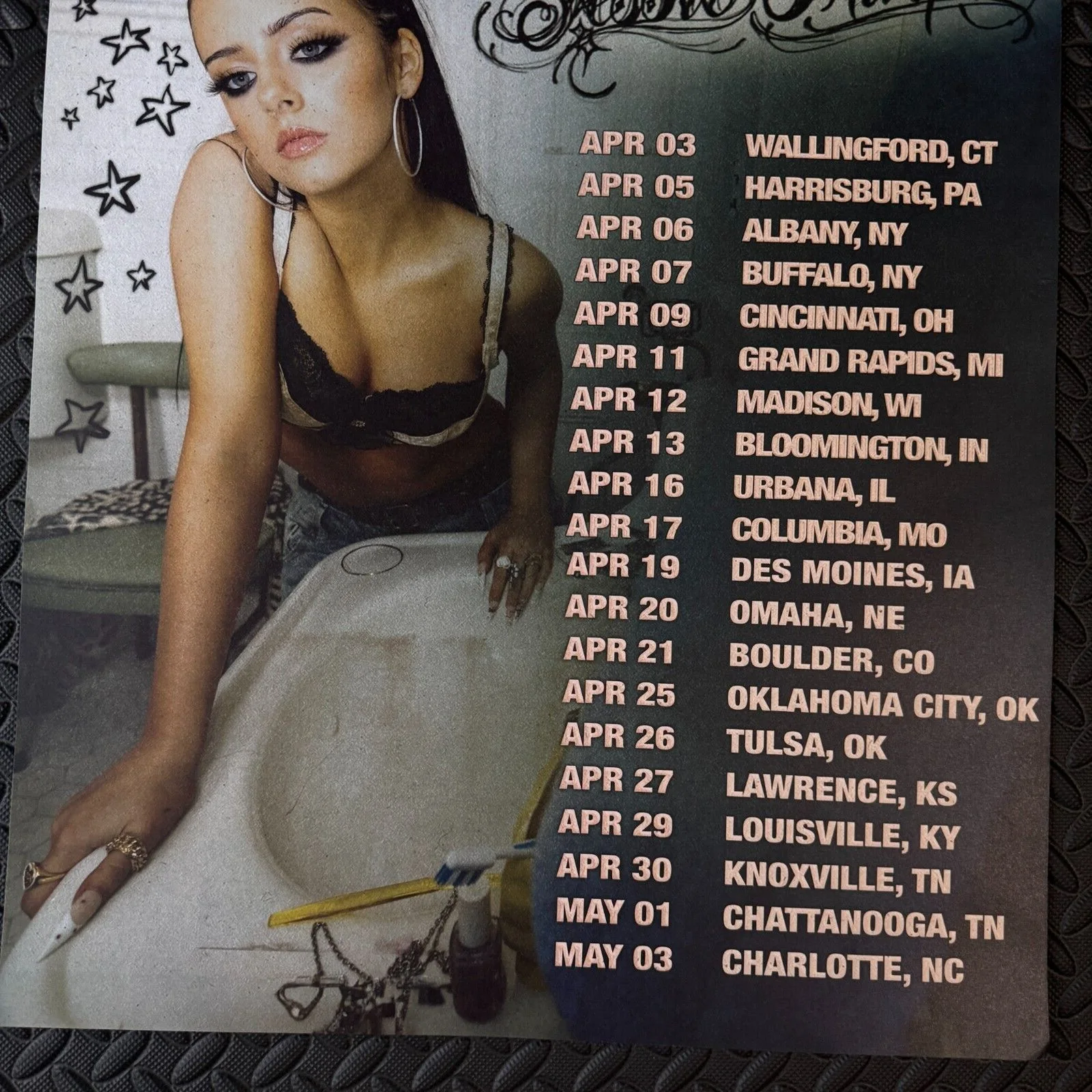 Jessie Murph Poster VIP Merch In The Sticks Tour Concert Official Tulsa 2024, изображение 3