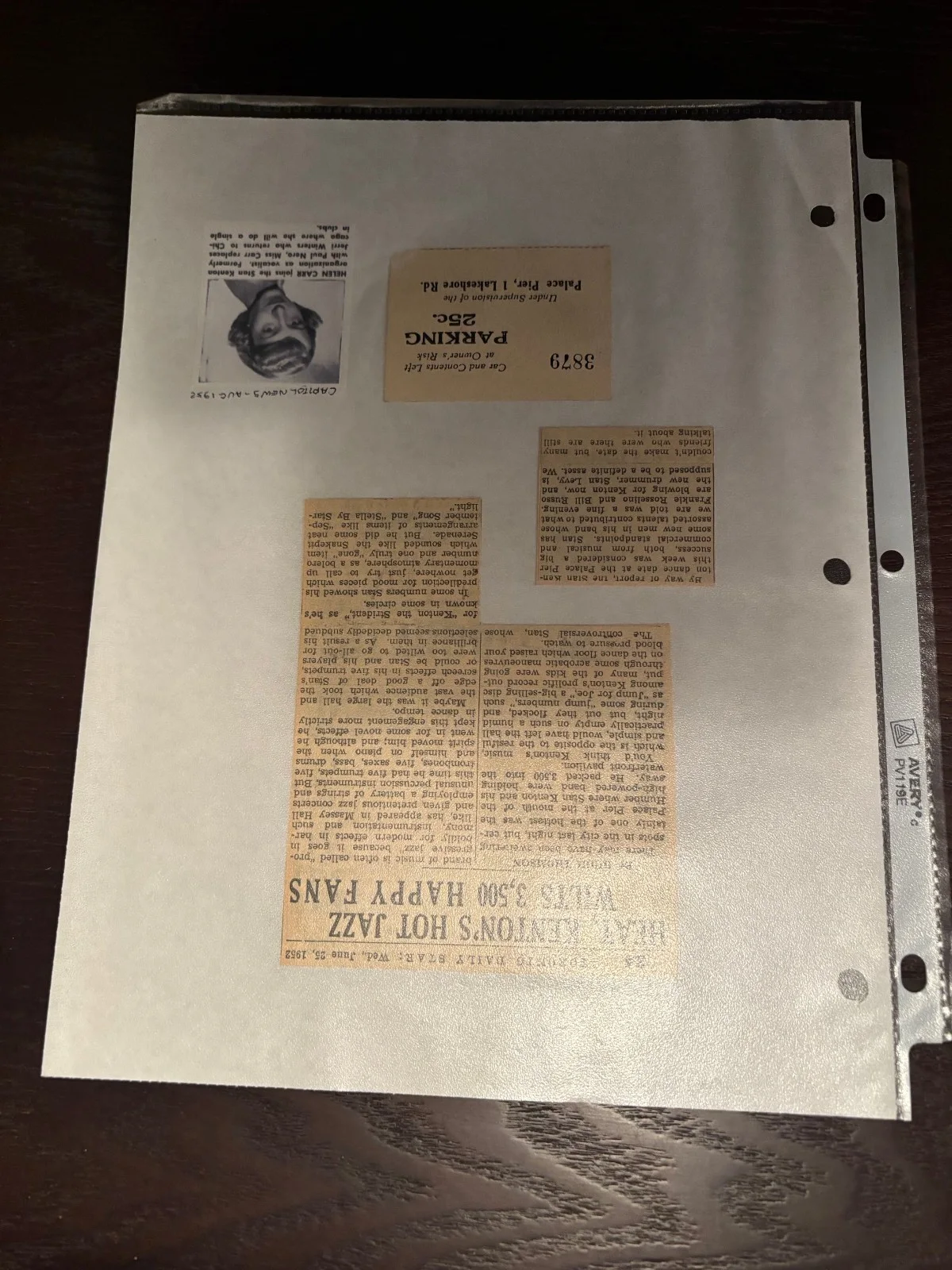 STAN KENTON 1952 PALACE PIER TORONTO AD + AUTOGRAPH CHILDERS SALVADOR LEVY, изображение 2