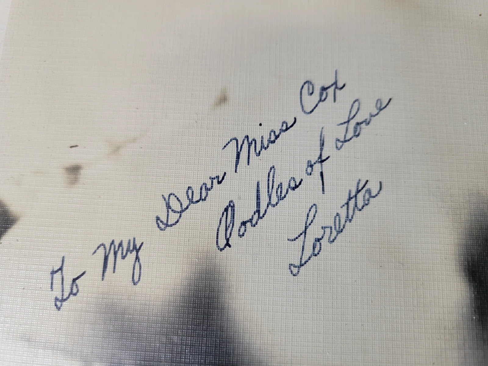 Loretta Young — Signed Loretta (Young) Actress 8x10 Early Photo Vintage 1920s Autograph, creased, изображение 2