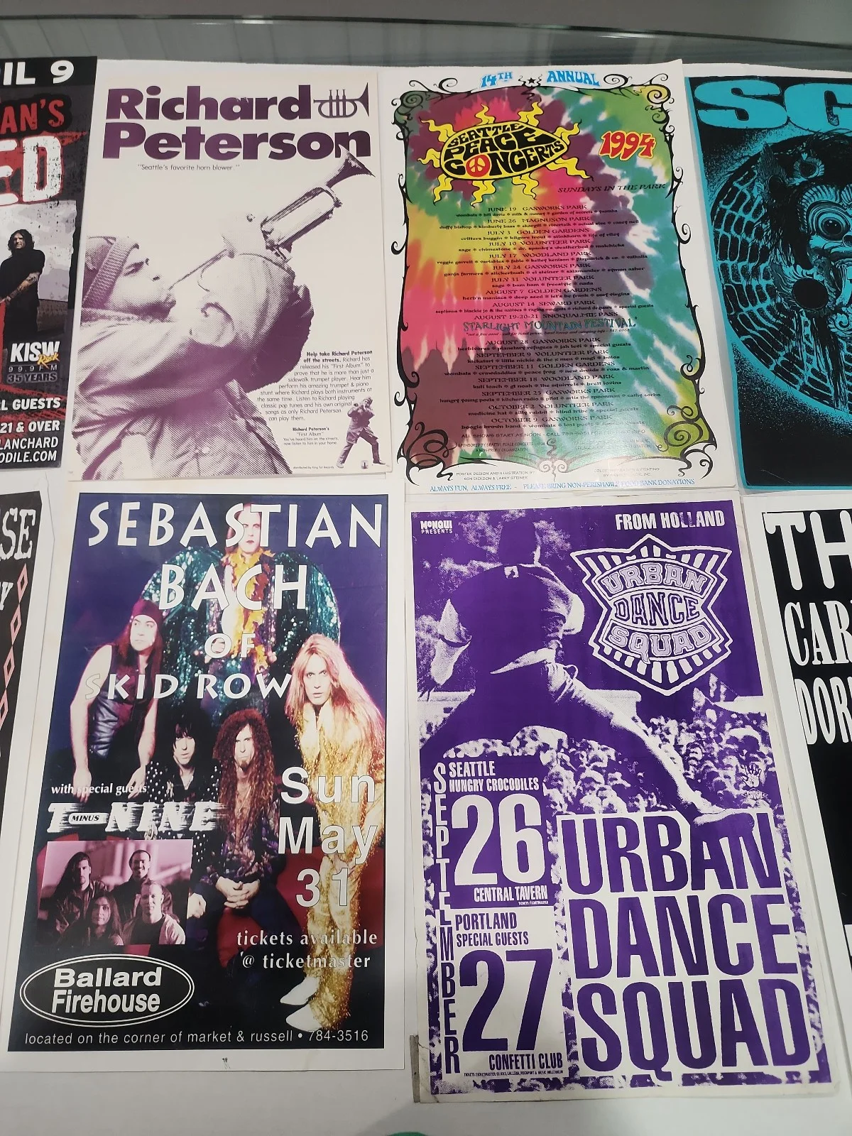 Seattle WA & Northwest Concert Poster Flyers Lot of 28 Vintage 1980s-00s 11x17, изображение 5