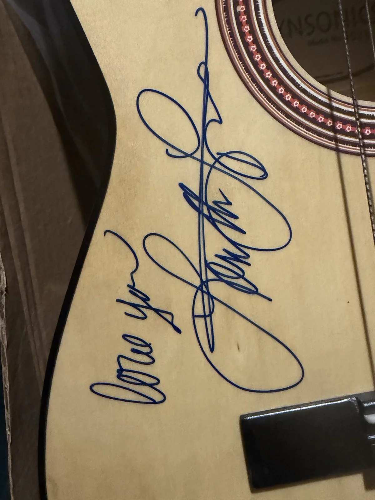 Loretta Lynn Signed Guitar, image 2