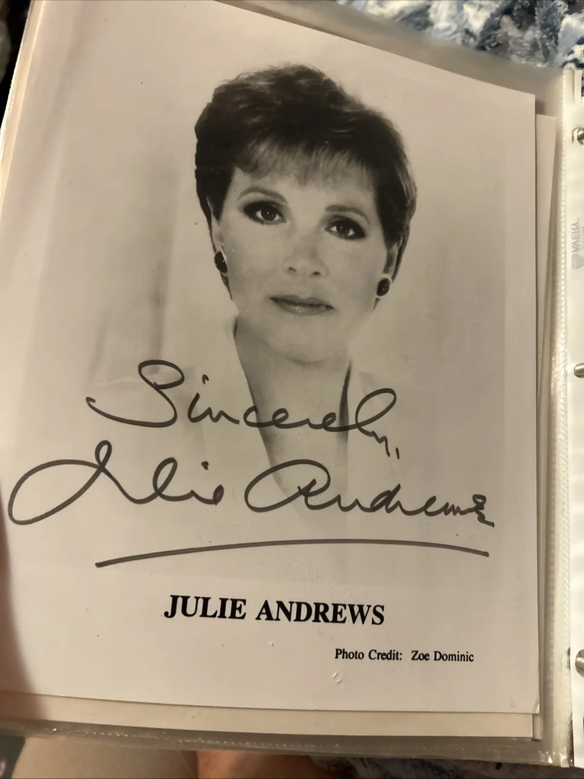 Julie Andrews — Julie Andrews Autograph Photo 8 X 10 Black-And-White, image 2