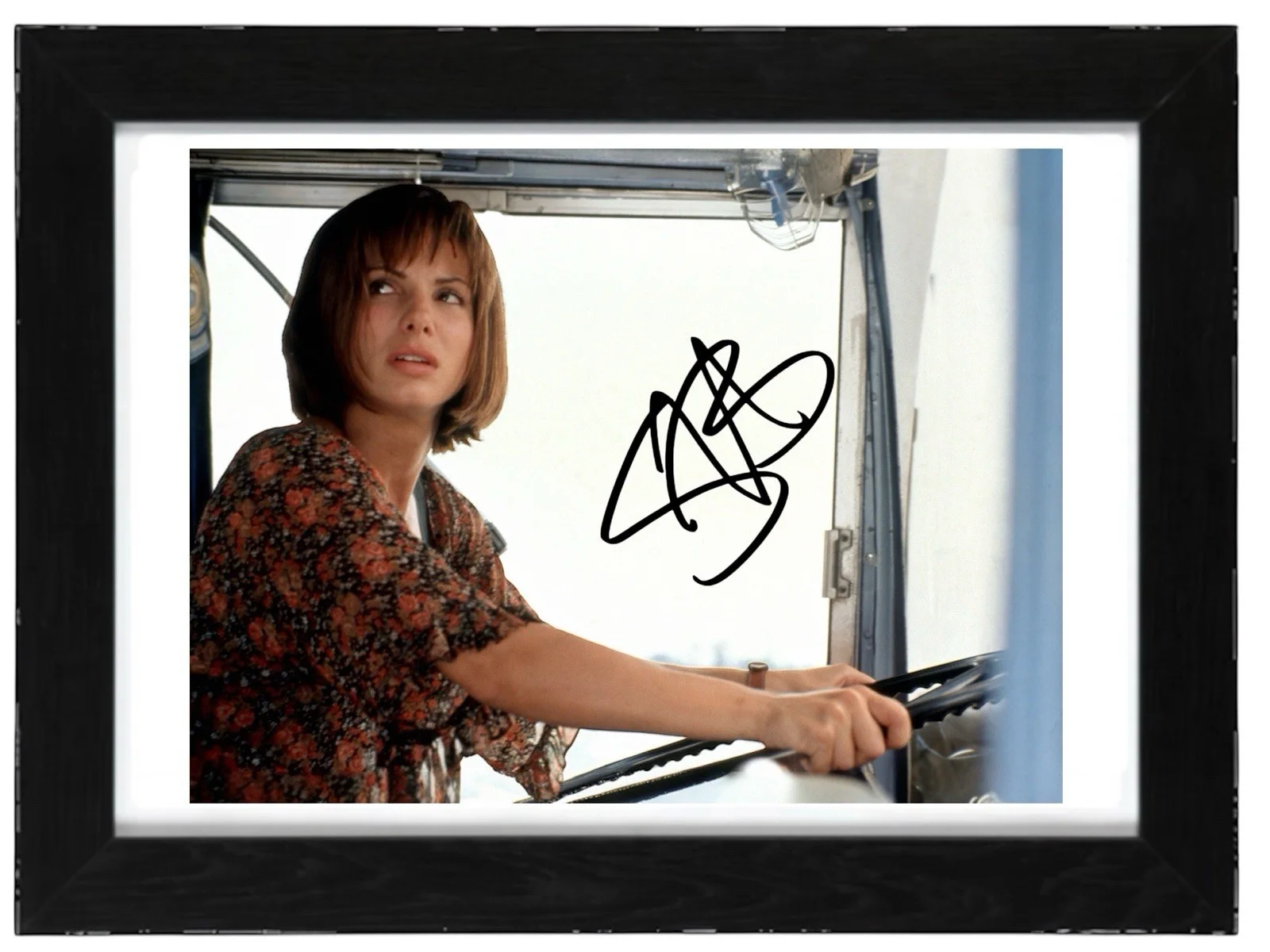 Sandra Bullock Signed Autograph PHOTO Pre Print 6x4/A4/ Framed, image 2
