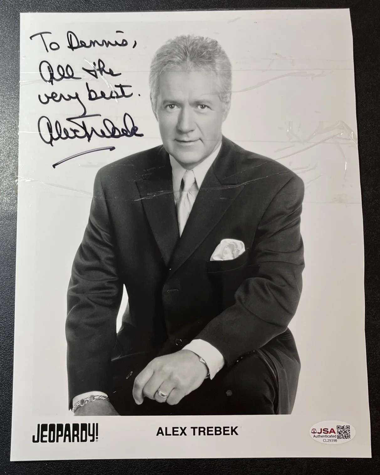 Alex Trebek — Alex Trebek Signed Jeopardy 8x10 Photo JSA COA Autograph Inscribed