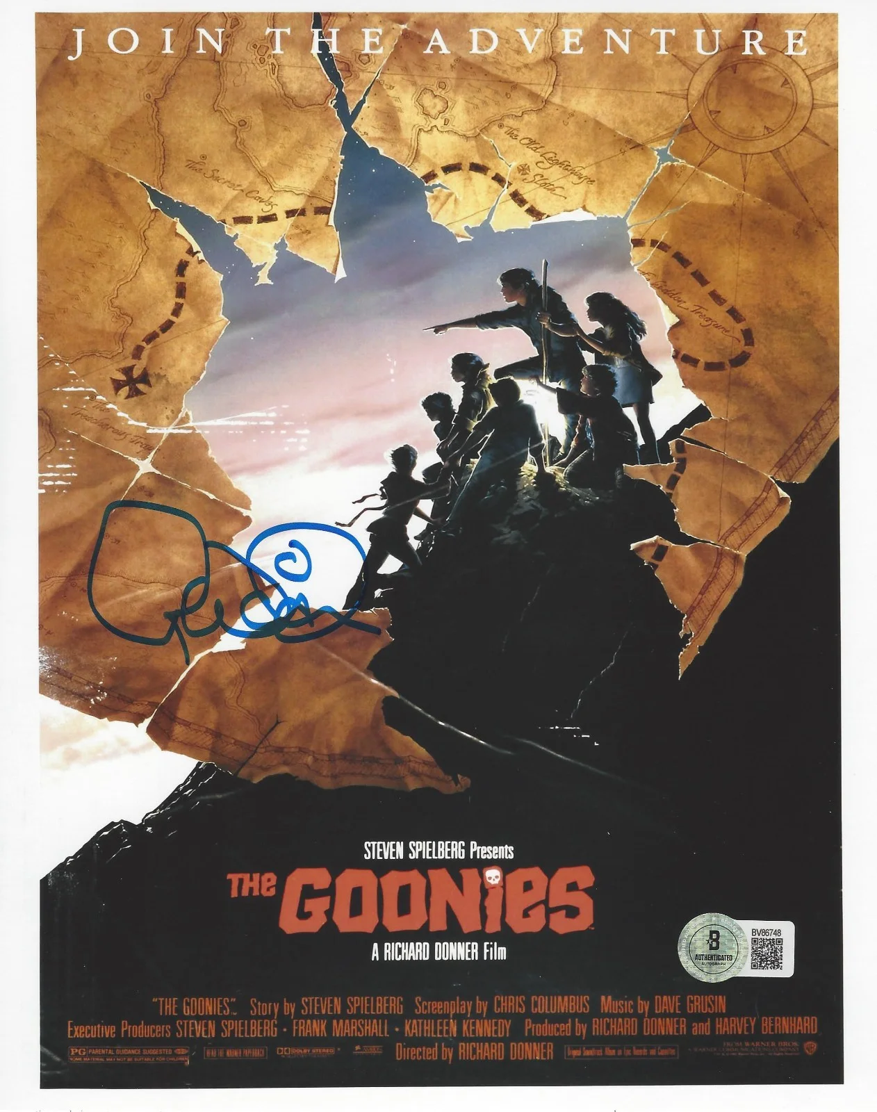 RANDELL WIDNER SIGNED 'THE GOONIES' STUNT SLOTH 8x10 POSTER PHOTO 3 BECKETT COA, изображение 2