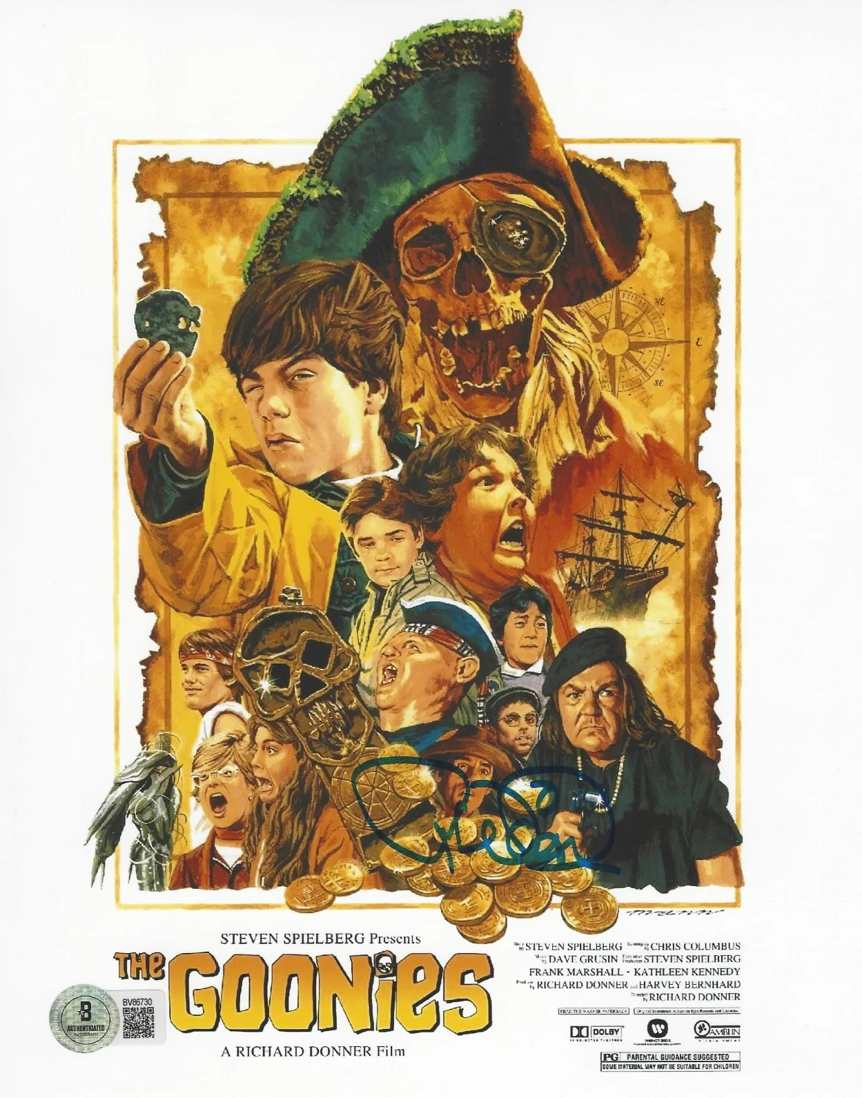 RANDELL WIDNER SIGNED 'THE GOONIES' STUNT SLOTH 8x10 POSTER PHOTO BECKETT COA, image 2