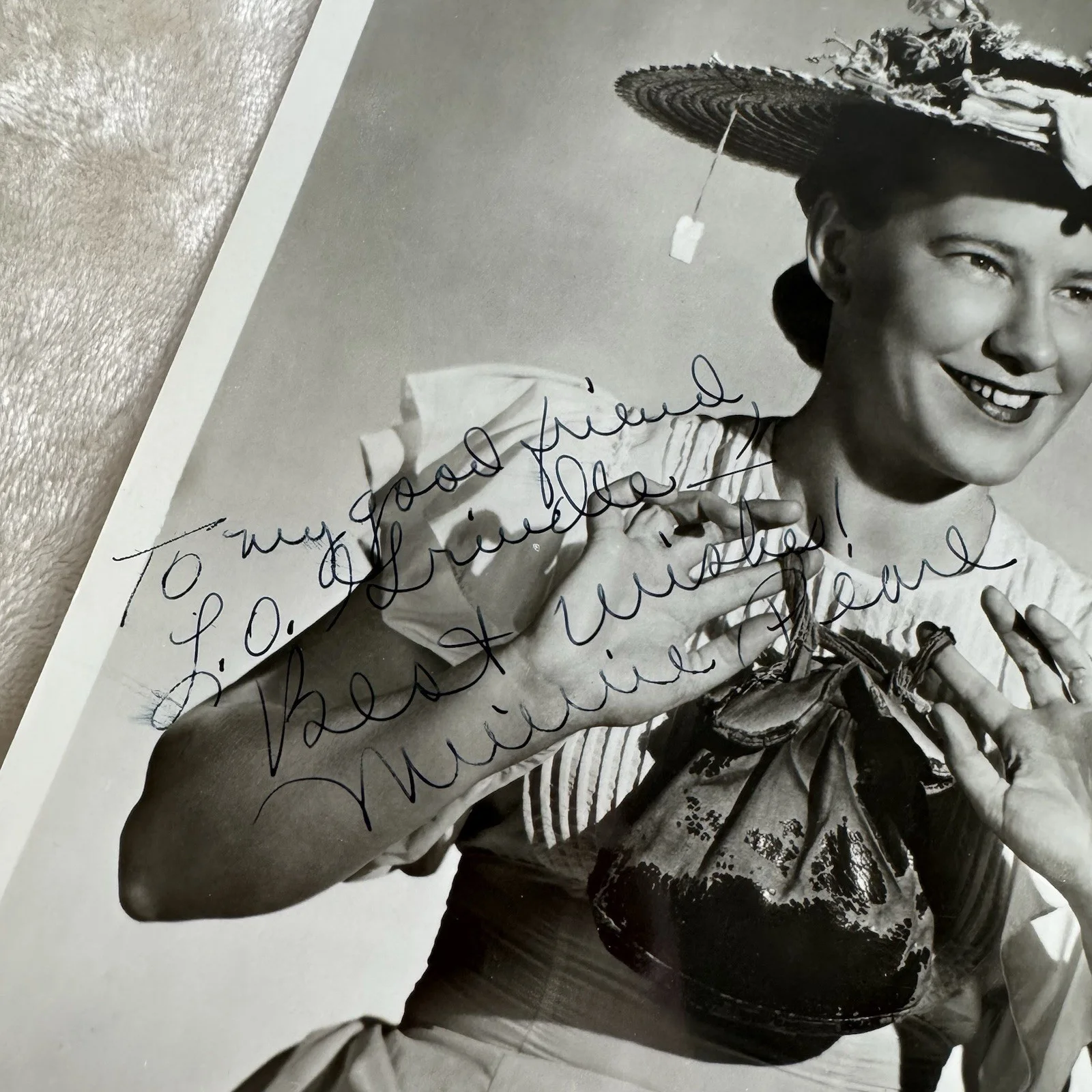 Minnie Pearl Signed Autographed Country Comedian Rare, image 2