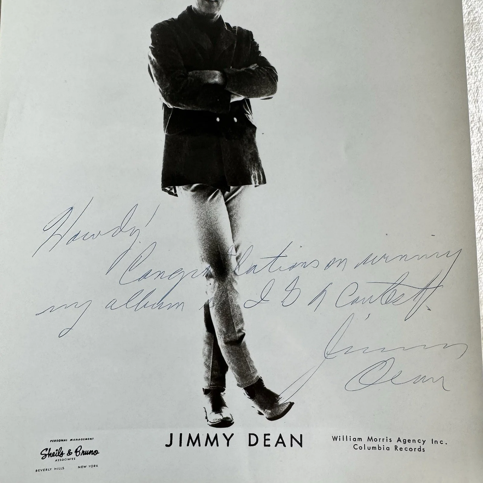Jimmy Dean Authentic Signed 8x10 Photo Autograph, Country Singer, Sausage King, изображение 2