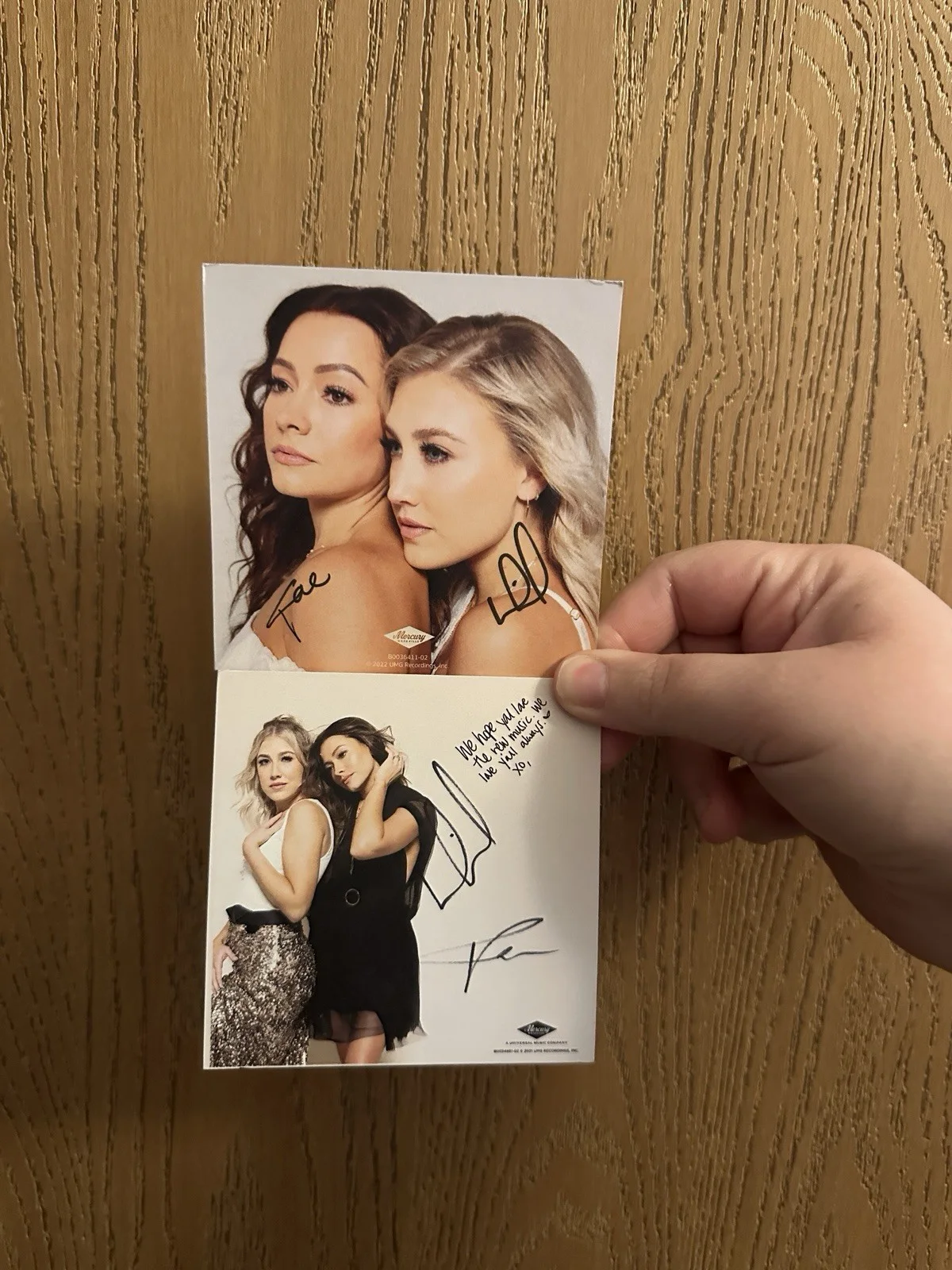 Maddie And Tae Signed Art Cards & Signed We Need Christmas CD (Bundle Of 3), image 2