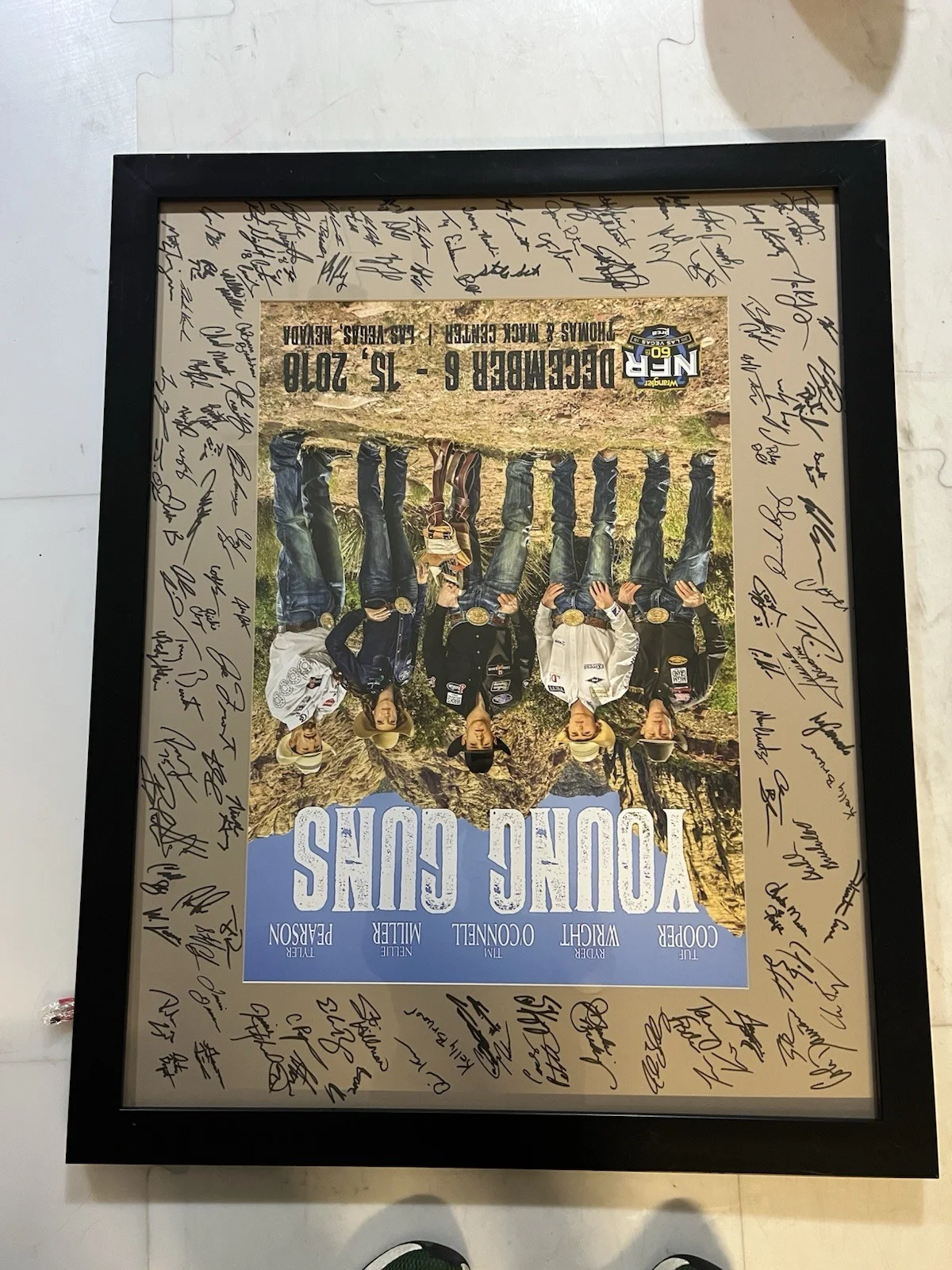 Tuf Cooper, Ryder Wright, Tim O'Connell, Nellie Miller, Tyler Pea — Young Guns NFR 2018 Original Signed Poster Tuf Cooper Ryder Wright O'Connell, image 4