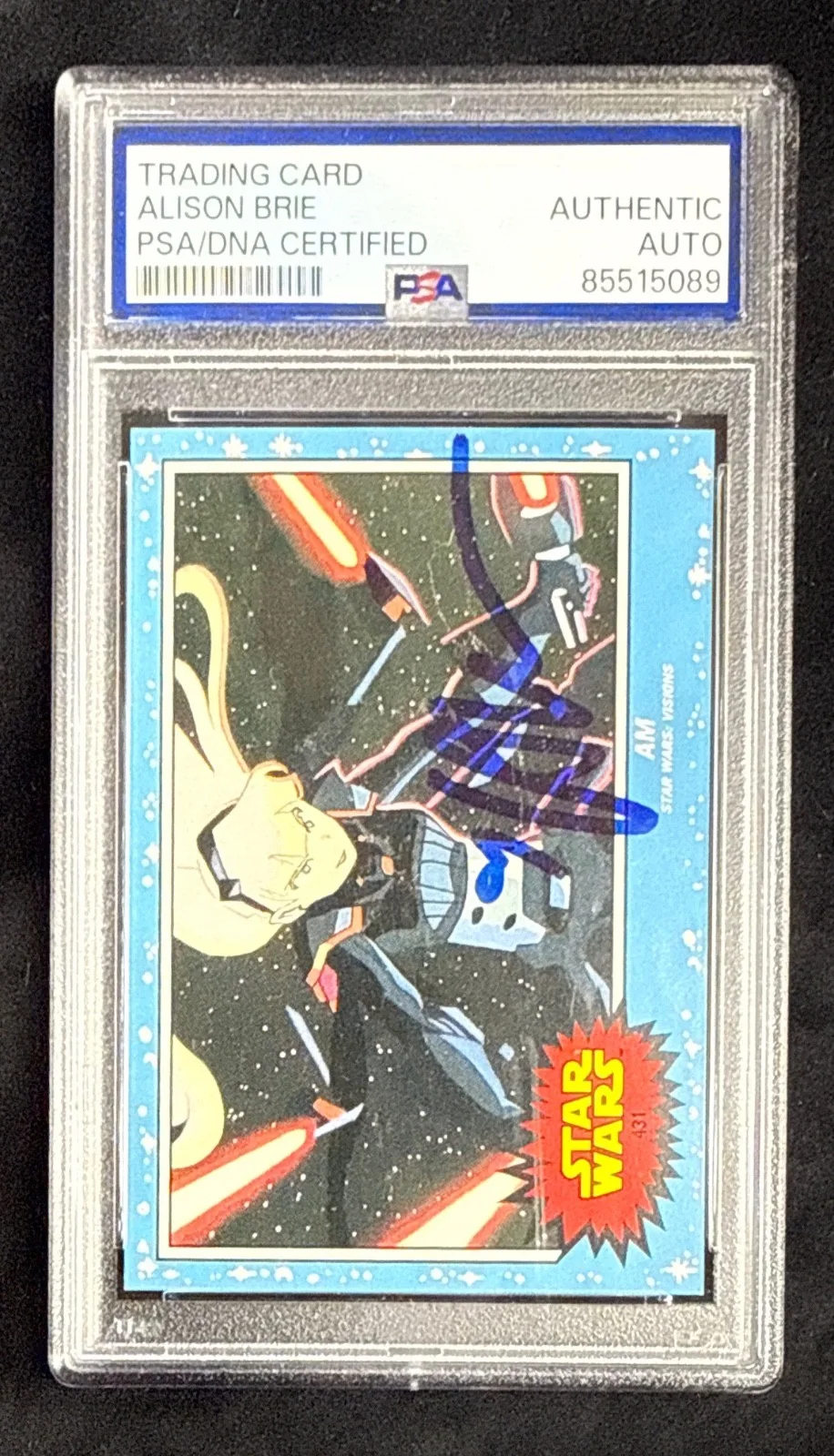 Alison Brie — Alison Brie Signed 2015 Star Wars Trading Card RARE!! PSA 85515089, изображение 2