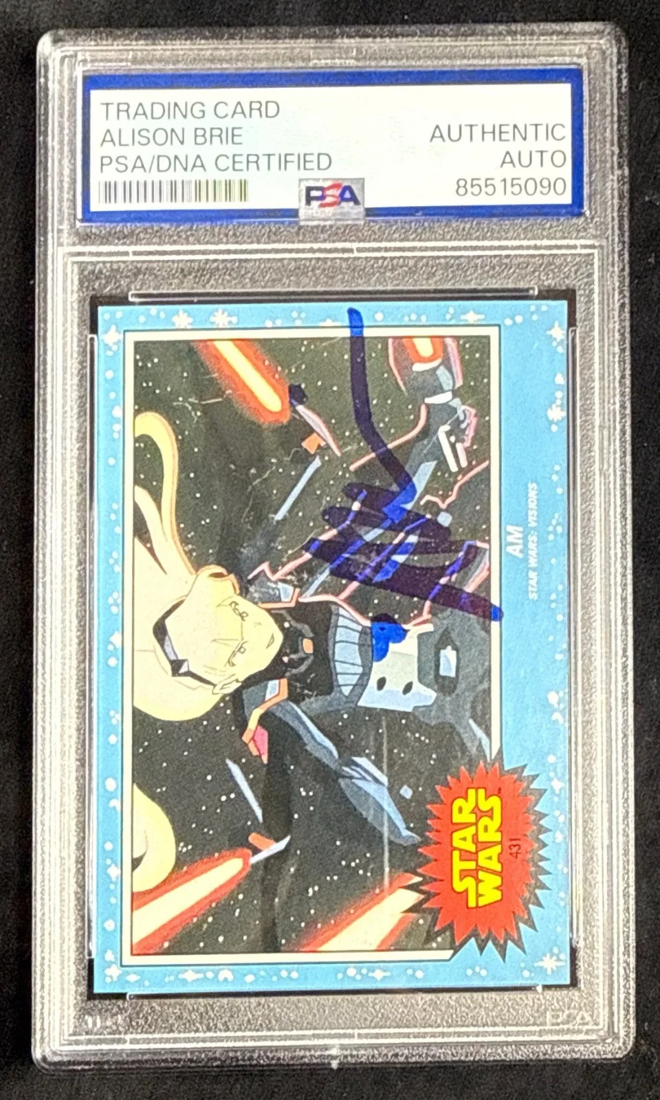 Alison Brie — Alison Brie Signed 2015 Star Wars Trading Card RARE!! PSA 85515090, изображение 2