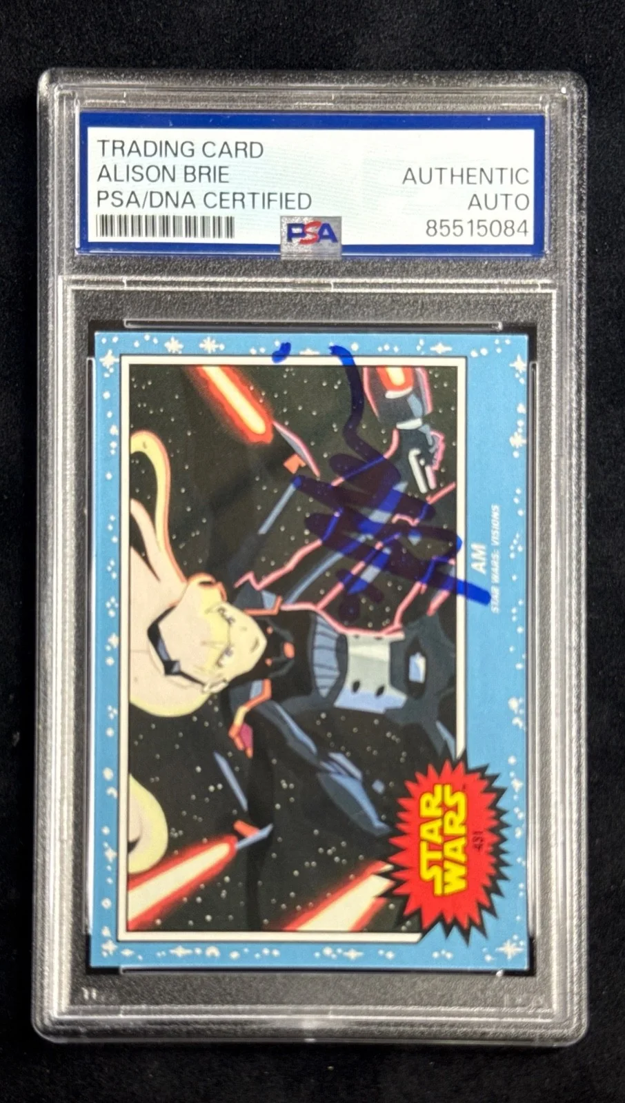Alison Brie — Alison Brie Signed 2015 Star Wars Trading Card RARE!! PSA 85515084, изображение 2
