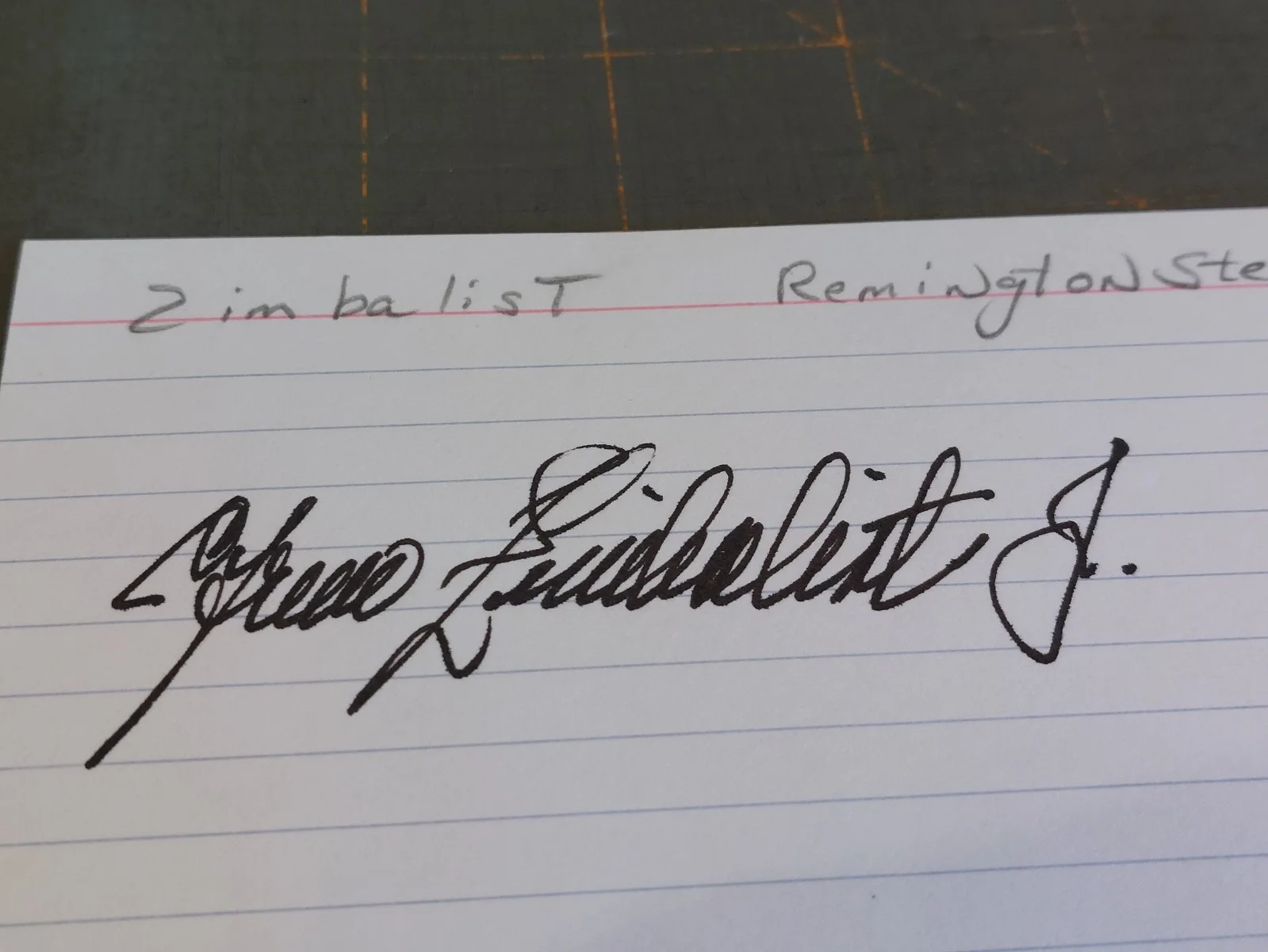 Efrem Zimbalist Jr. Signed Index Card Autograph, image 2