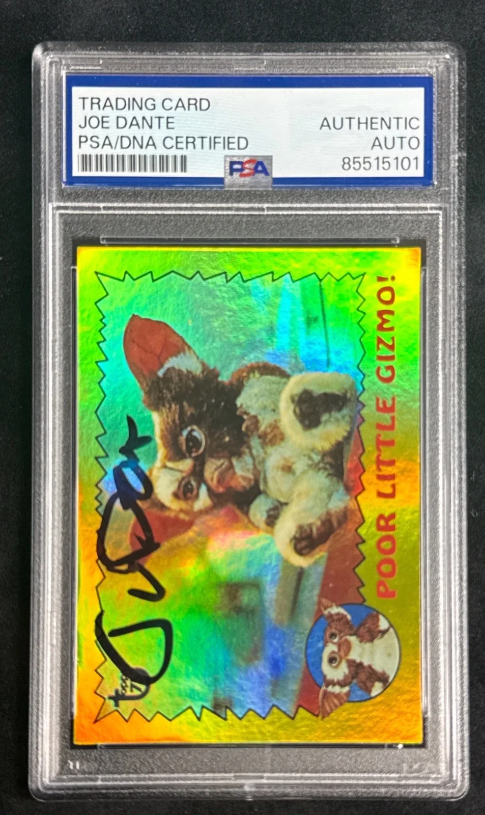 Joe Dante — Joe Dante Signed 2013 Topps 75th Ani Rainbow Refractor Gremlins #84 Trading Card, image 2