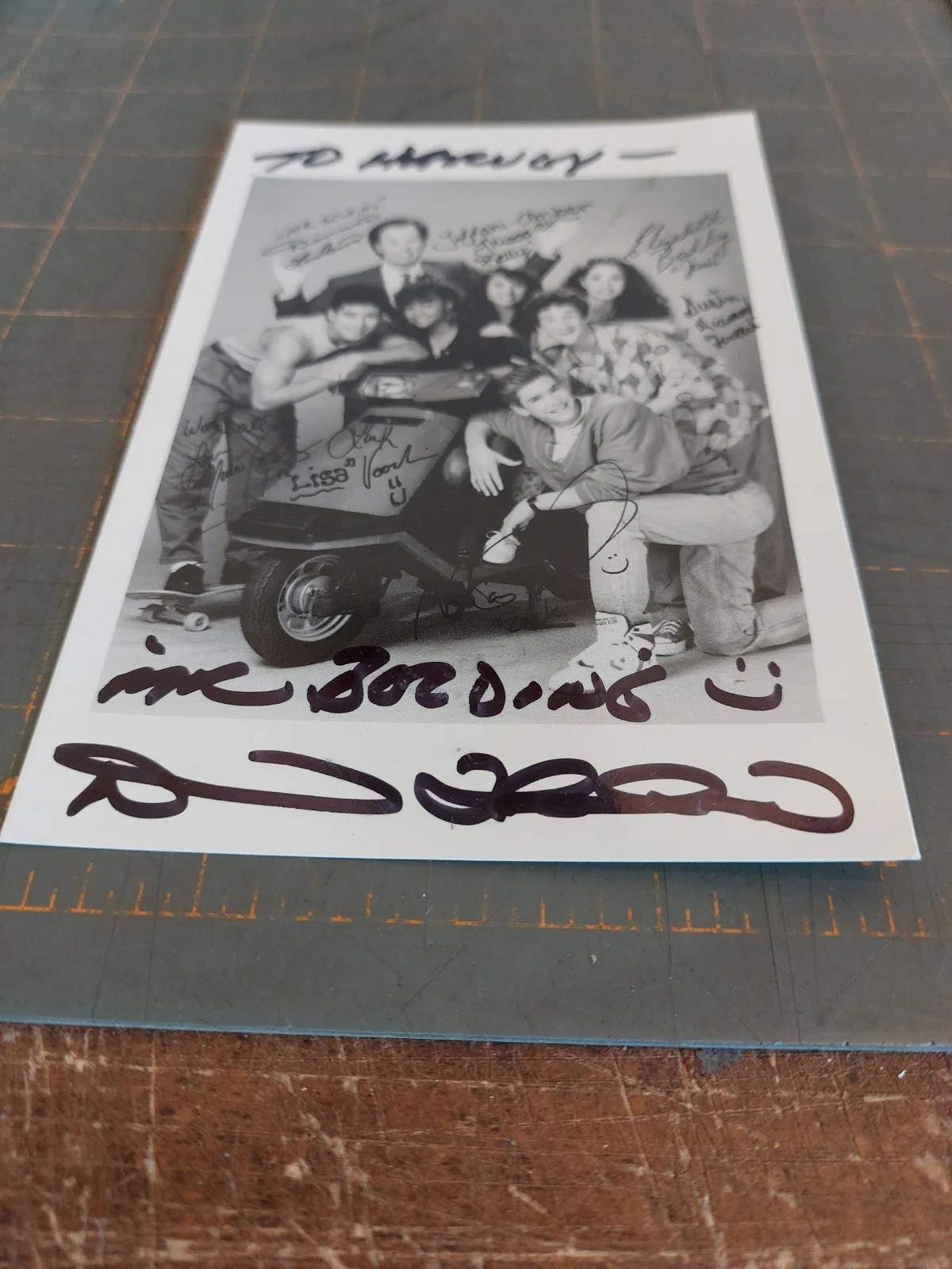 Dennis Haskins Auto Signed Picture Mr. Belding Saved By The Bell Personalized, image 2
