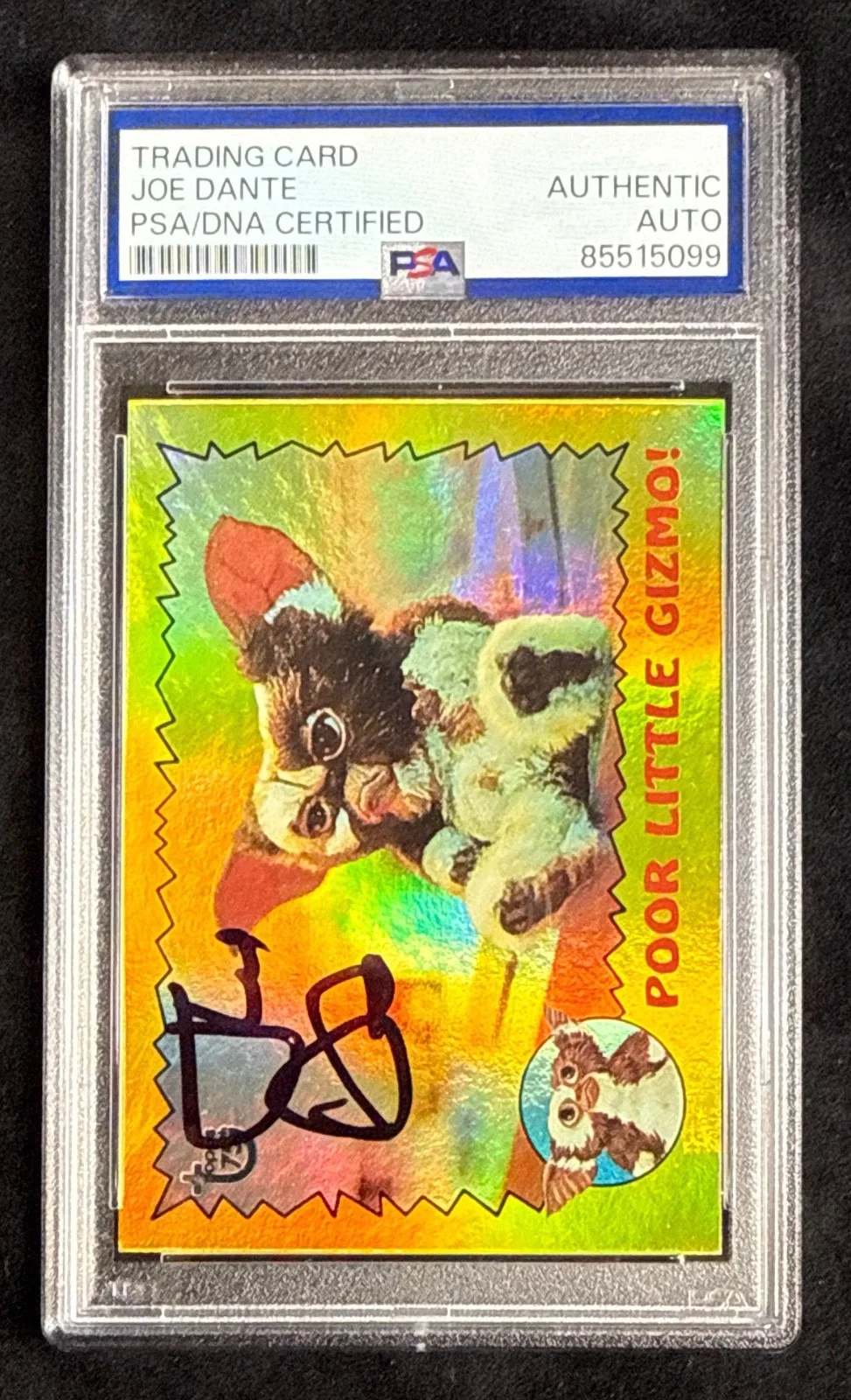 Joe Dante — Joe Dante Signed 2013 Topps 75th Ani Rainbow Refractor Gremlins #84 Trading Card, image 2