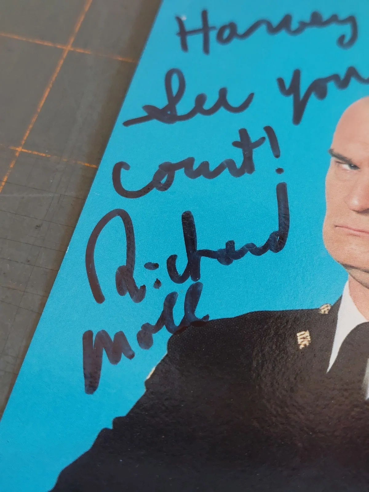 Richard Moll — Richard Moll Signed Small Photo Autograph Night Court Bull Personalized, изображение 2