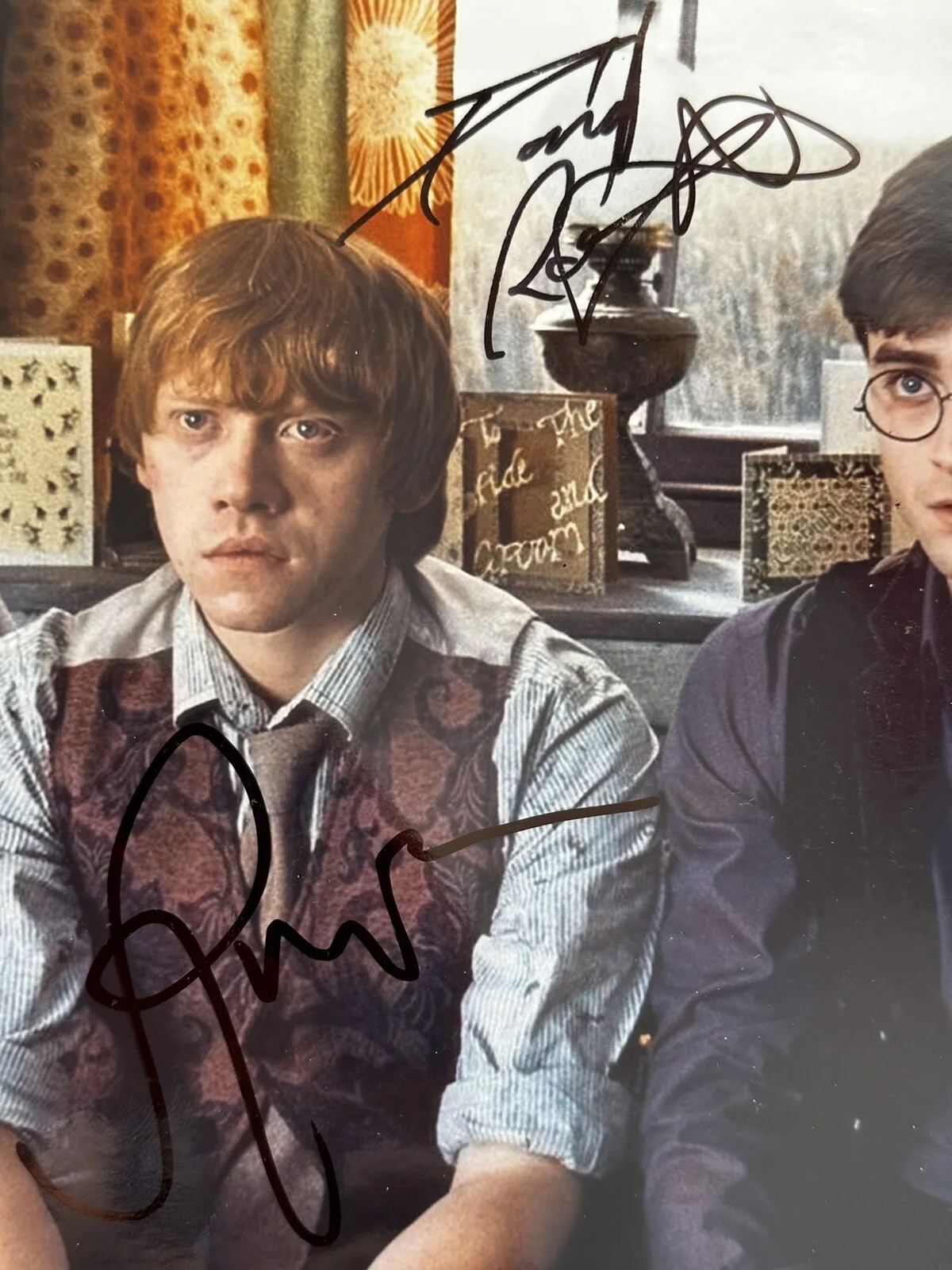 Daniel Radcliffe, Rupert Grint — Daniel Radcliffe & Rupert Grint Signed Harry Potter 8x10 photo In Person. Proof, изображение 2